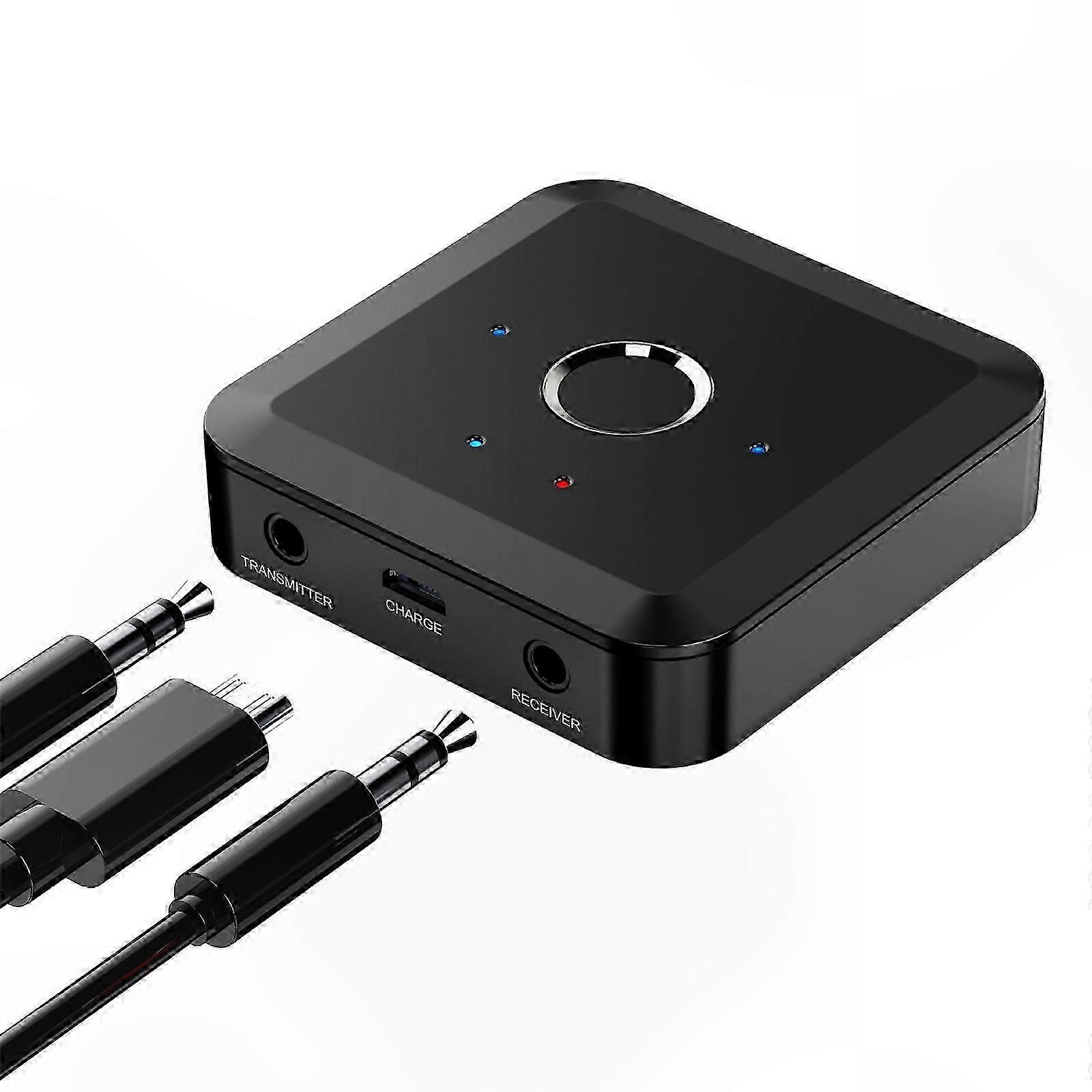 Bluetooth 5.2-transceiver Mit Led-anzeige, Drahtloser Audioadapter Kompatibel Mit 3,5-mm-aux-, Optischem, Koaxialem, Tf-kartenleser, Usb-stick Und Mikrofon, Adaptive Übertragung