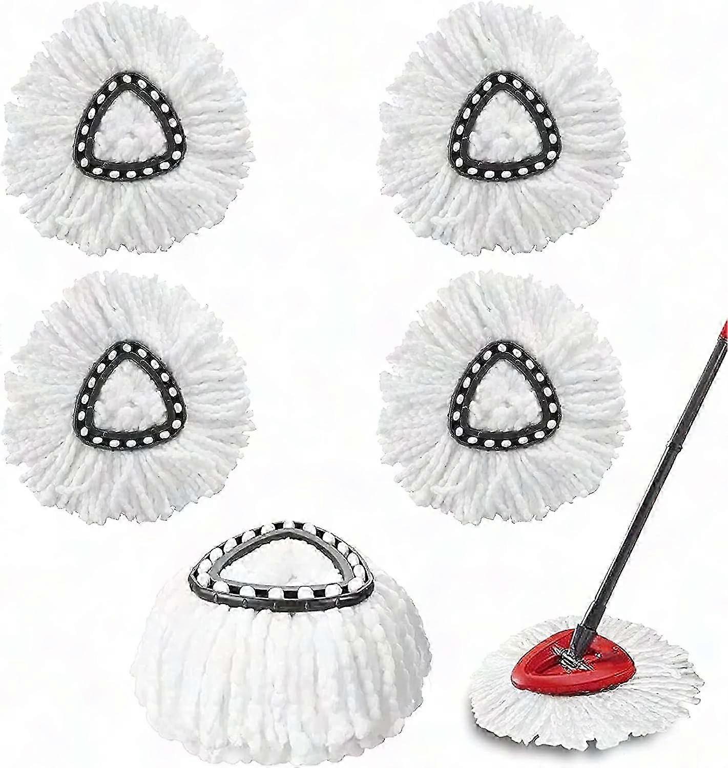 5er-pack Ersatzköpfe Für Vileda Dreieck-fransenmopps – Mikrofaser-nachfüllungen Für Rotationsmopps