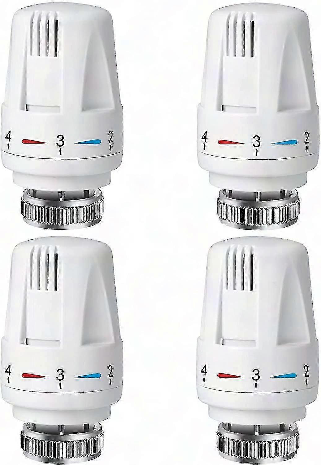 4 Thermostat-heizkörperköpfe, Trv M30 X 1,5, Heizungsthermostat Für Haus Und Büro