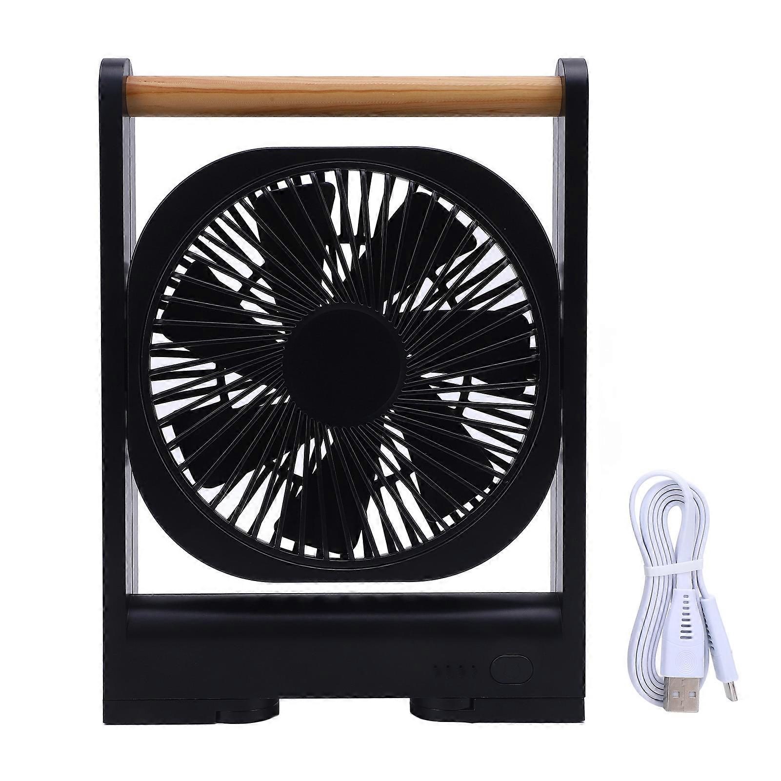 Leiser Magnetischer Tischventilator, 4 Geschwindigkeitsstufen, Wiederaufladbar, Tragbar Mit Griff, Für Zuhause, Büro Und Reisen.