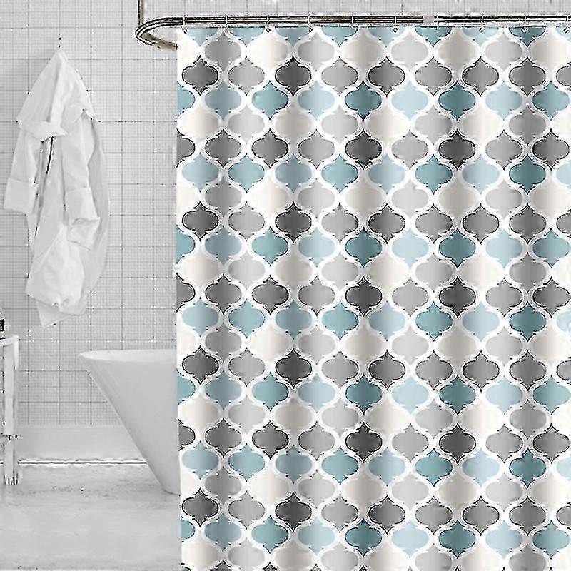 Wasserdichter Duschvorhang 180 X 180 Cm Mit Haken, Für Badezimmer Und Badewanne, Dekorativ Und Strapazierfähig