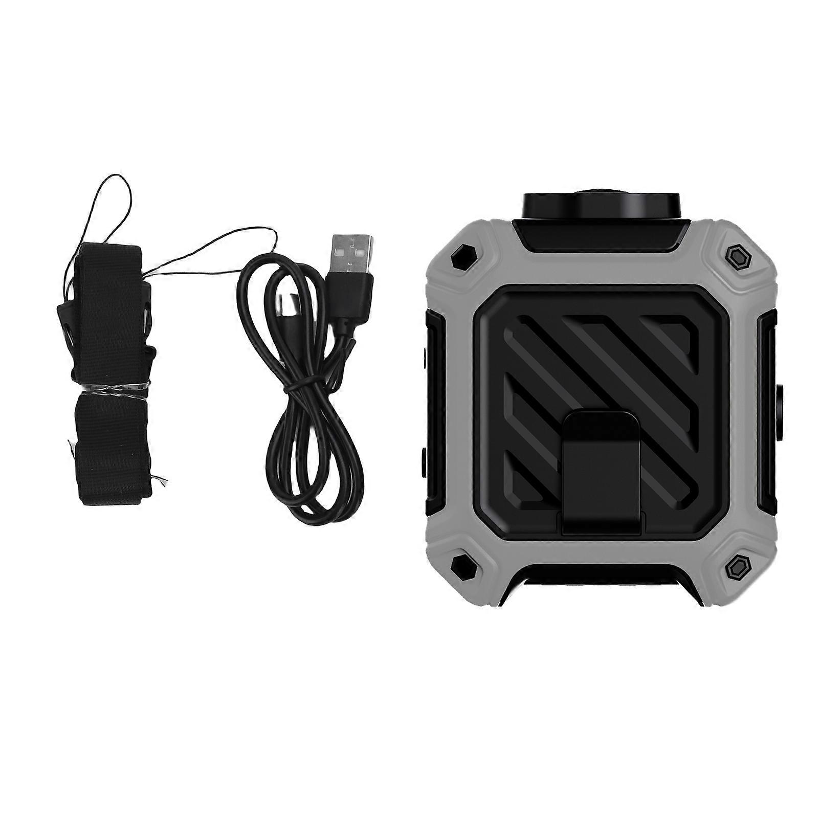 Mini-gürtelventilator Mit Akku (10000 Mah), 5 Geschwindigkeitsstufen, Bürstenlosem Motor, Praktischem Clip Für Camping, Usb-powerbank