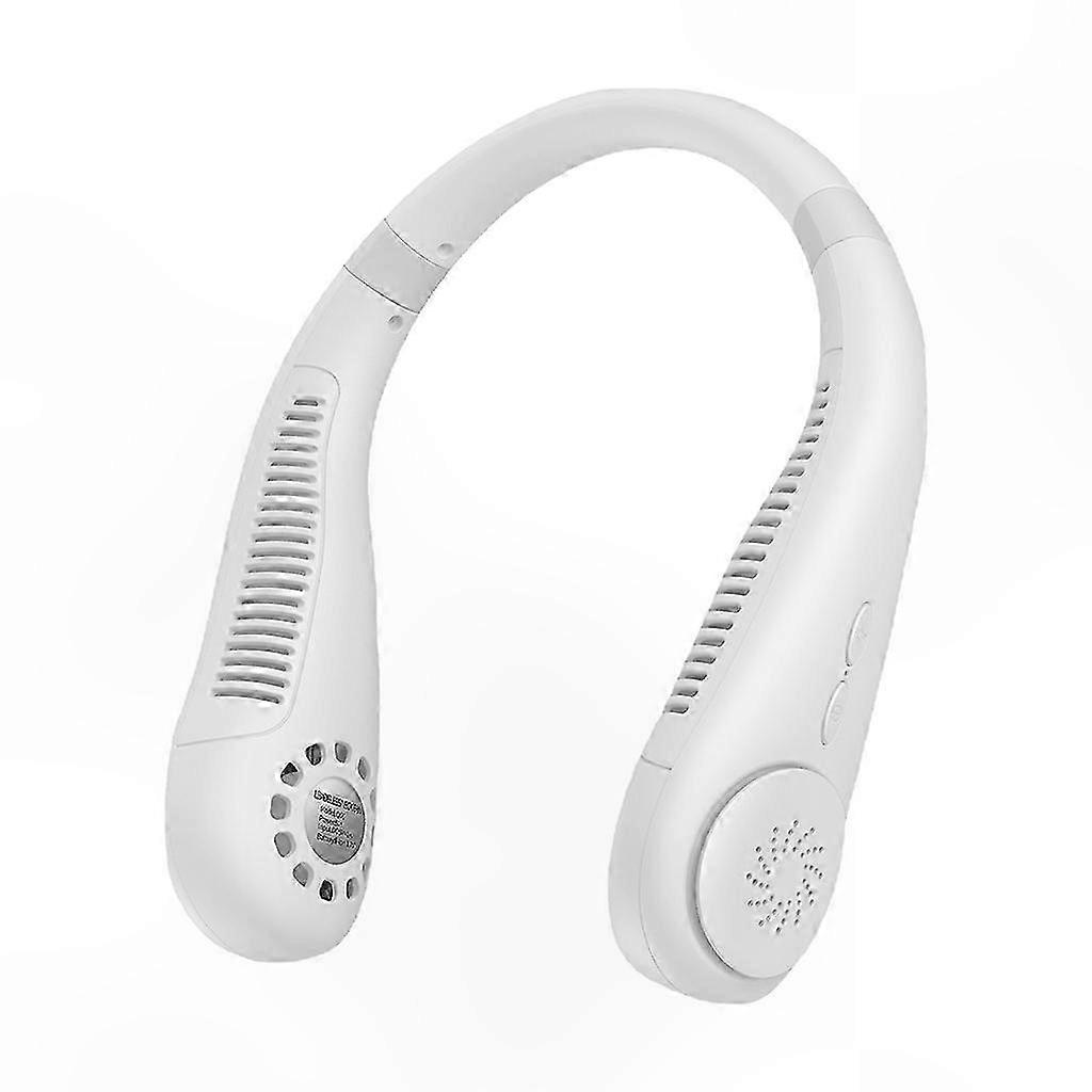 Freihändiger, Tragbarer Nackenventilator Mit 3 Geschwindigkeitsstufen, Kopfhöreranschluss, 4000-mah-akku, Persönlicher Sommerventilator, Zum Aufhängen, Verstellbar, Leicht, Für Outdoor-aktivitäten.
