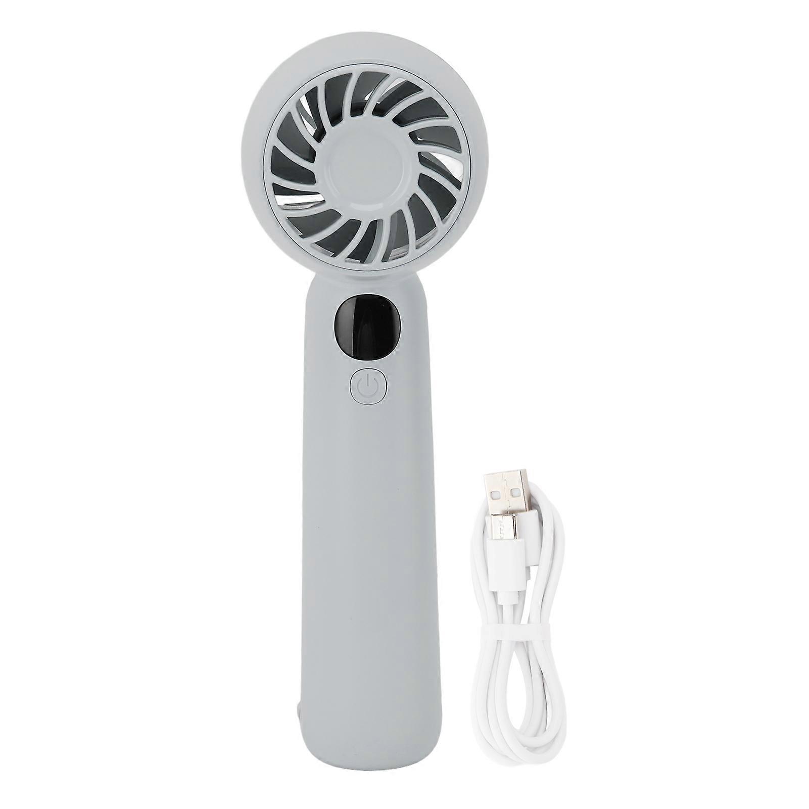 Leiser, Tragbarer Ventilator Mit Digitalem Anemometer, 5 Geschwindigkeitsstufen, Multifunktionaler Mini-handventilator Für Reisen, Camping Und Outdoor-aktivitäten