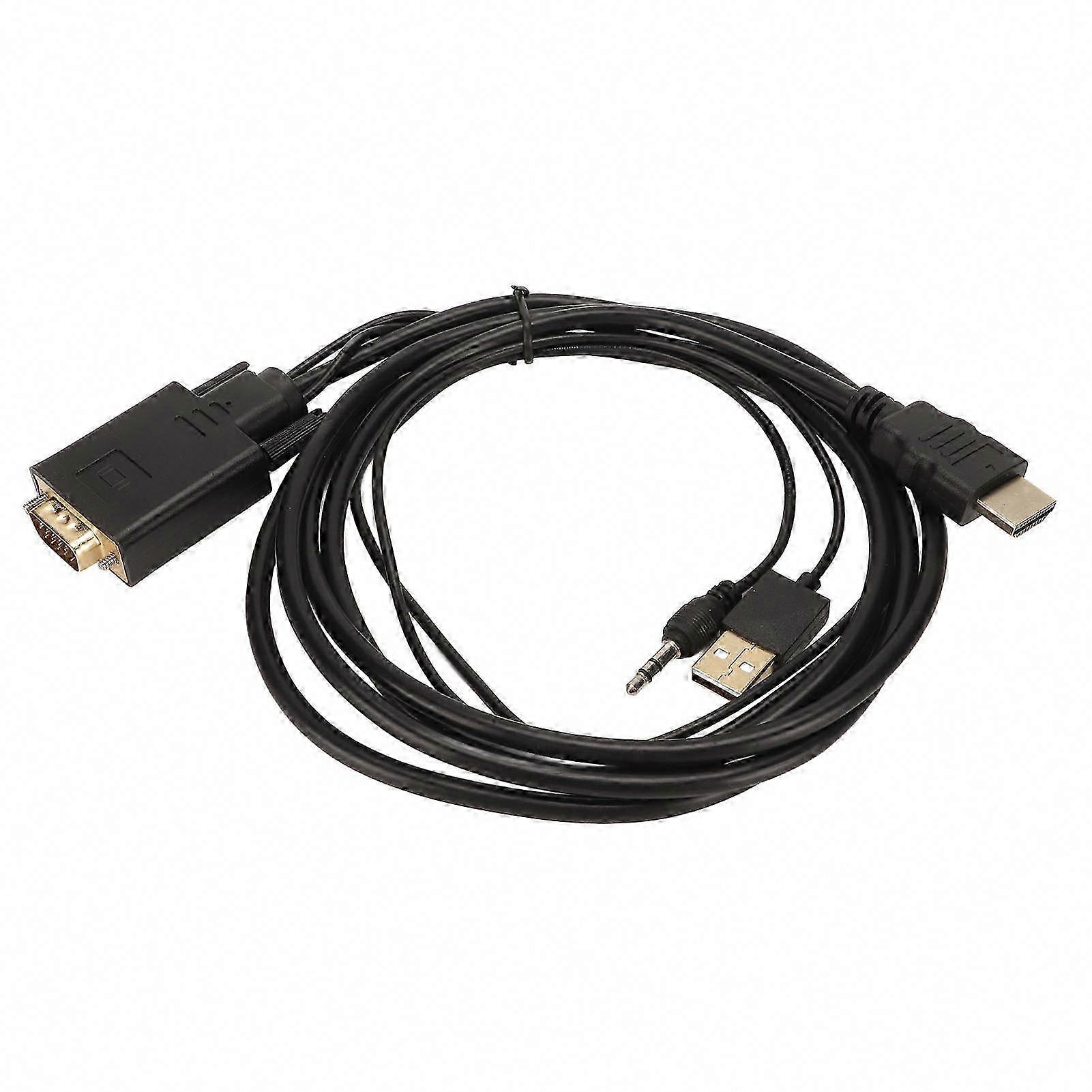 Vga-zu-hdmi-adapter Mit Stromkabel Für Pc, Laptop, Monitor, Videoprojektor, Fernseher.