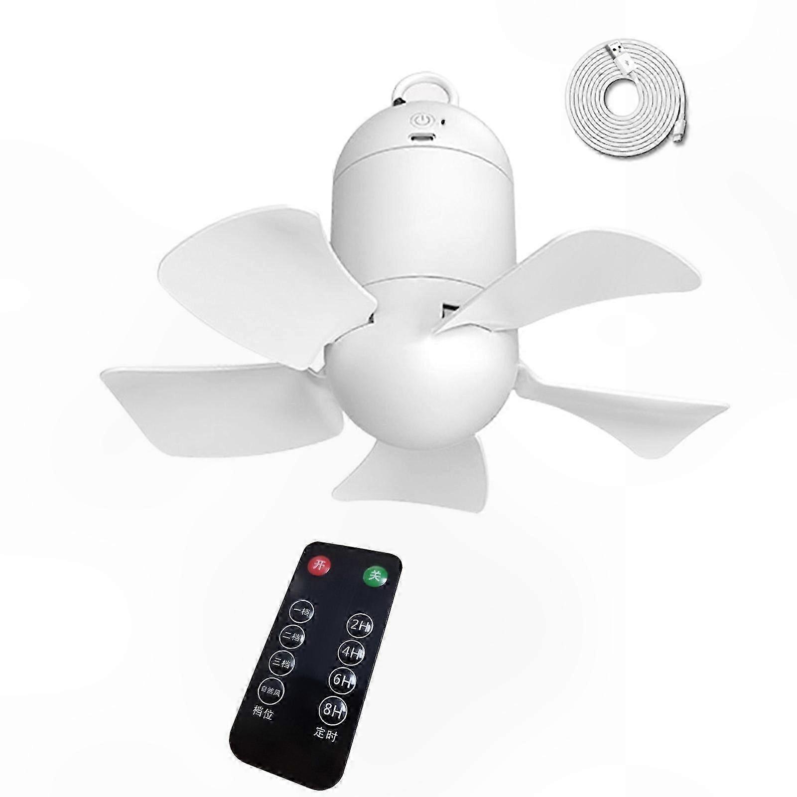 Tragbarer Campingventilator 6000mah, Hängeventilator Für Zelte, Pavillons Und Überdachungen, Mit Fernbedienung, Für Den Außenbereich