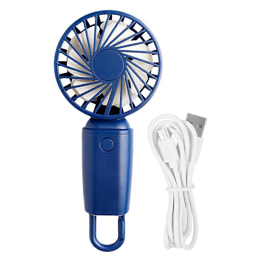 Tragbarer Handventilator Mit Haken, Doppelflügeldesign, Usb-wiederaufladbarer Tischventilator, Für Zuhause, Büro Und Den Außenbereich