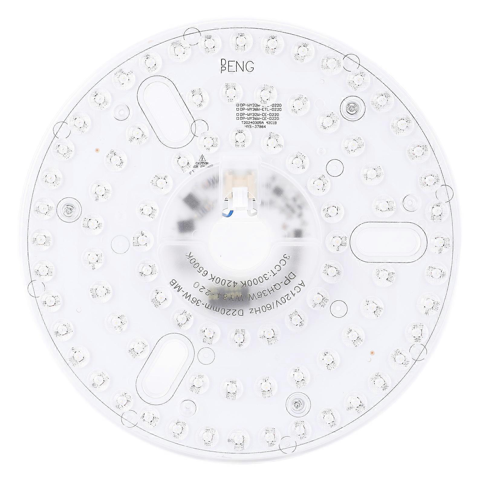 220-v-led-panel Für Deckenventilator, 36-w-motorersatz, 22 Cm Durchmesser, 3 Farbtemperaturen (3000 K/4200 K/6500 K), Dimmer, Runde Form, Reparaturset