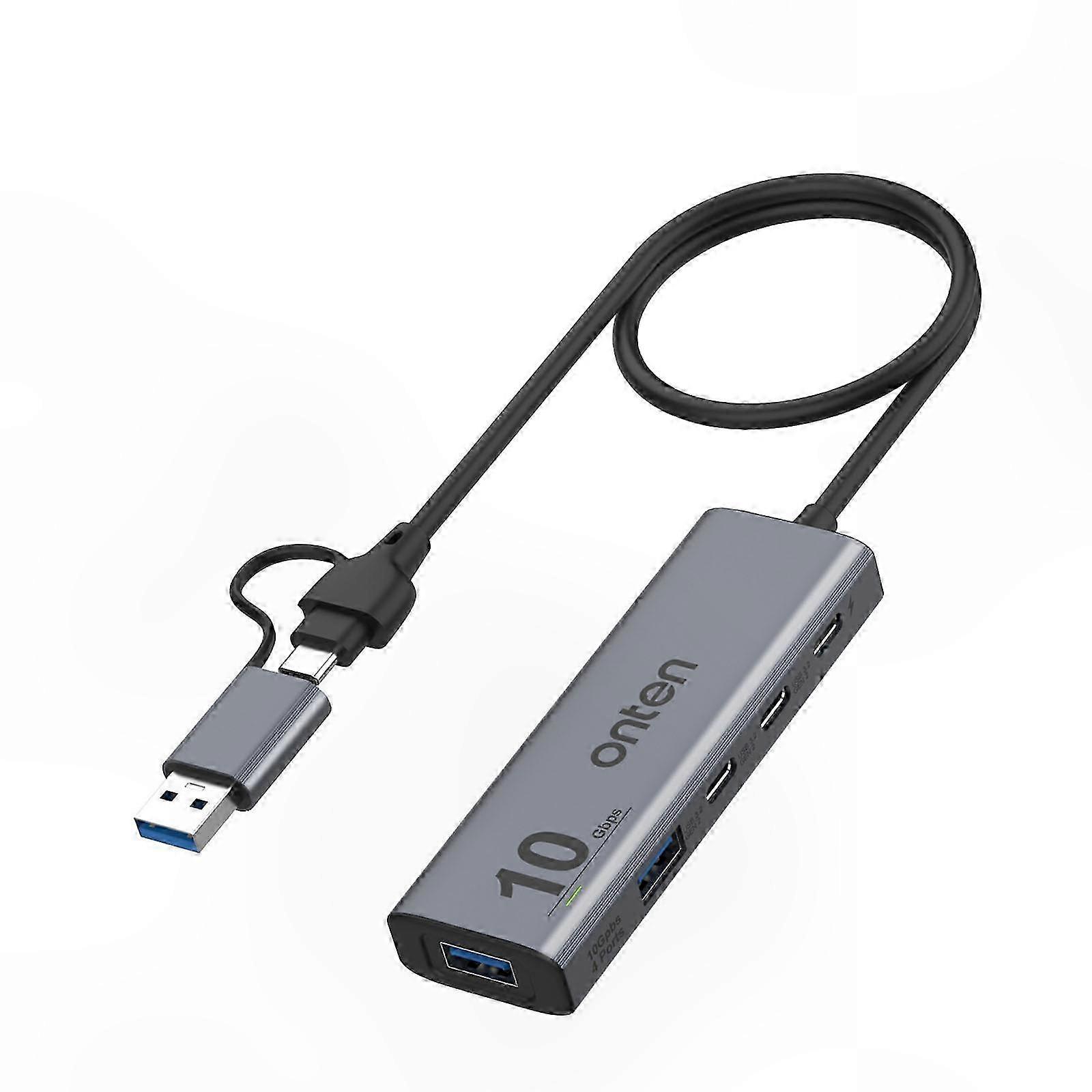 5-port-usb-c-hub, Typ-c-dockingstation-adapter, Datenübertragung Bis Zu 10 Gbit/s, Gehäuse Aus Aluminiumlegierung, Schneller Multi-port-hub