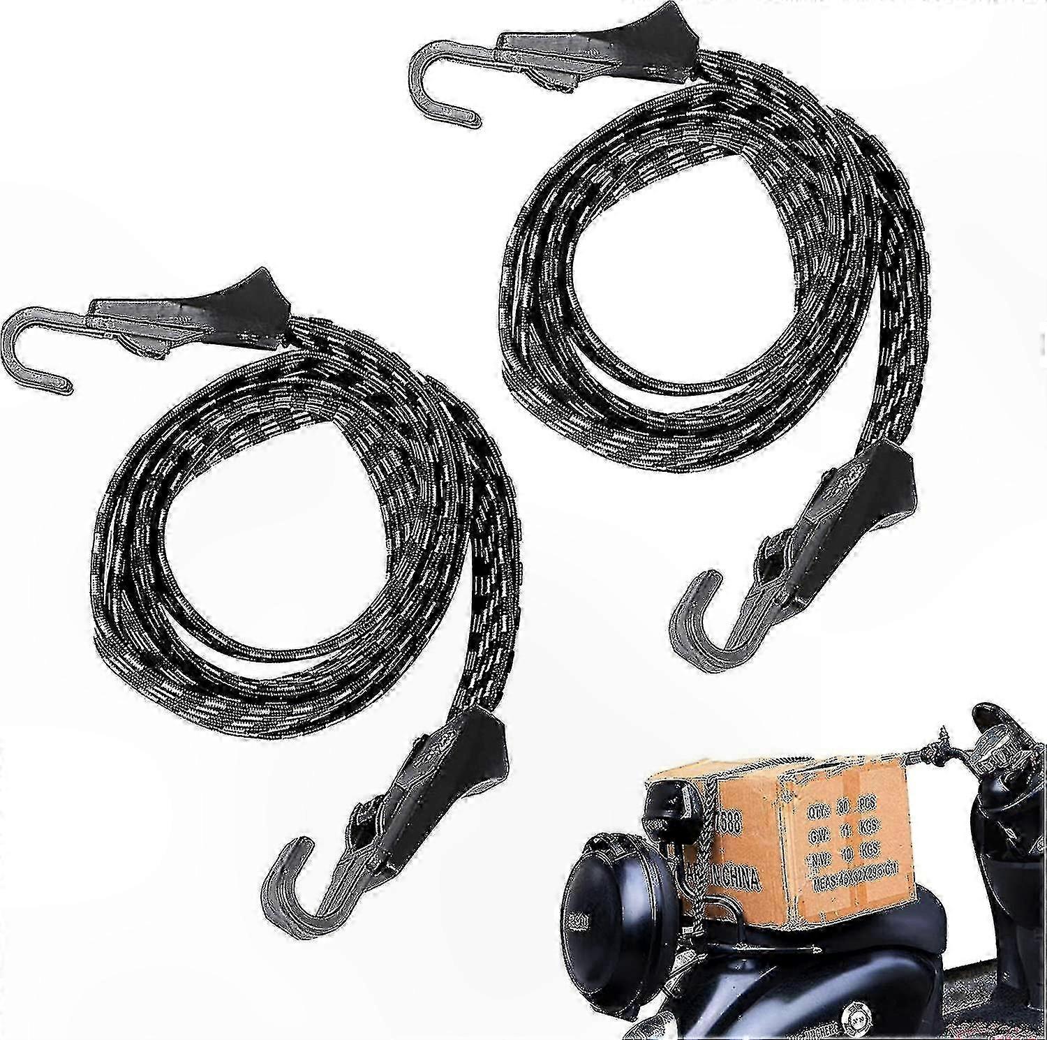 3-in-1-gummiband Mit Haken, 68 Cm, Vielseitige Befestigung Für Gepäckträger, Fahrräder Und Outdoor-aktivitäten (2er-pack)