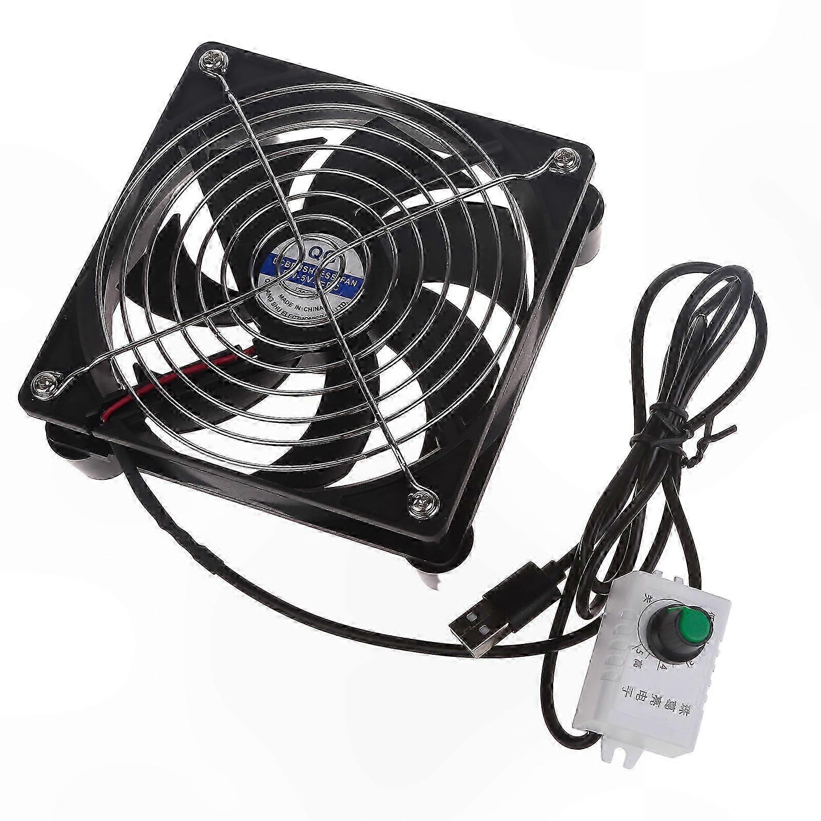 Hochleistungs-usb-ventilator Mit Austauschbarem Gitter – 8 Cm, 12 Cm, 24 Cm, Stufenlos Einstellbare Drehzahl Bis Zu 3000 U/min