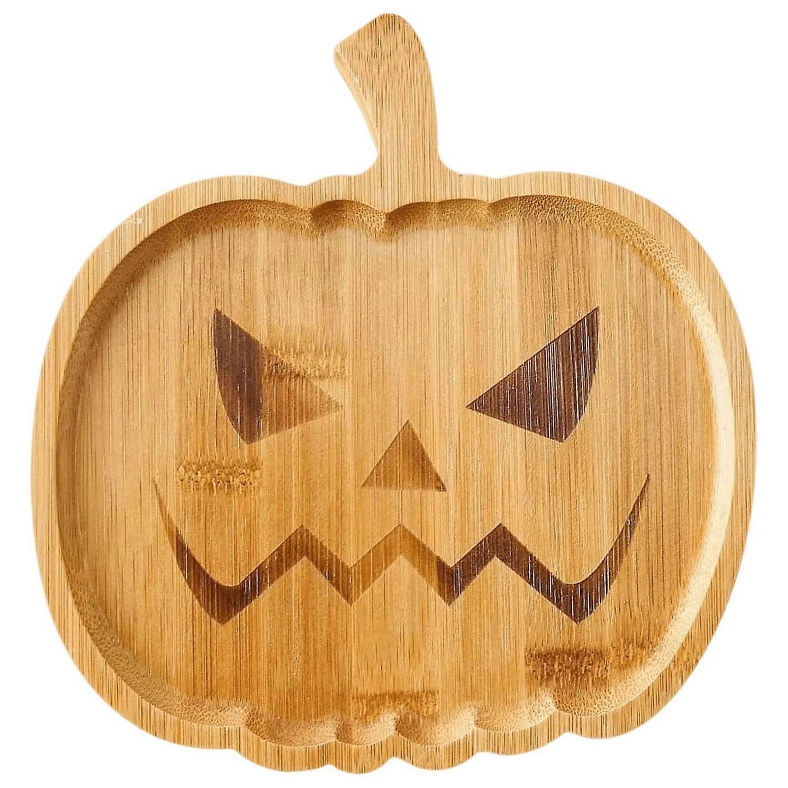 Halloween-kürbistablett, Geistermotiv, Originelles Dekotablett, Lustiger Kürbis