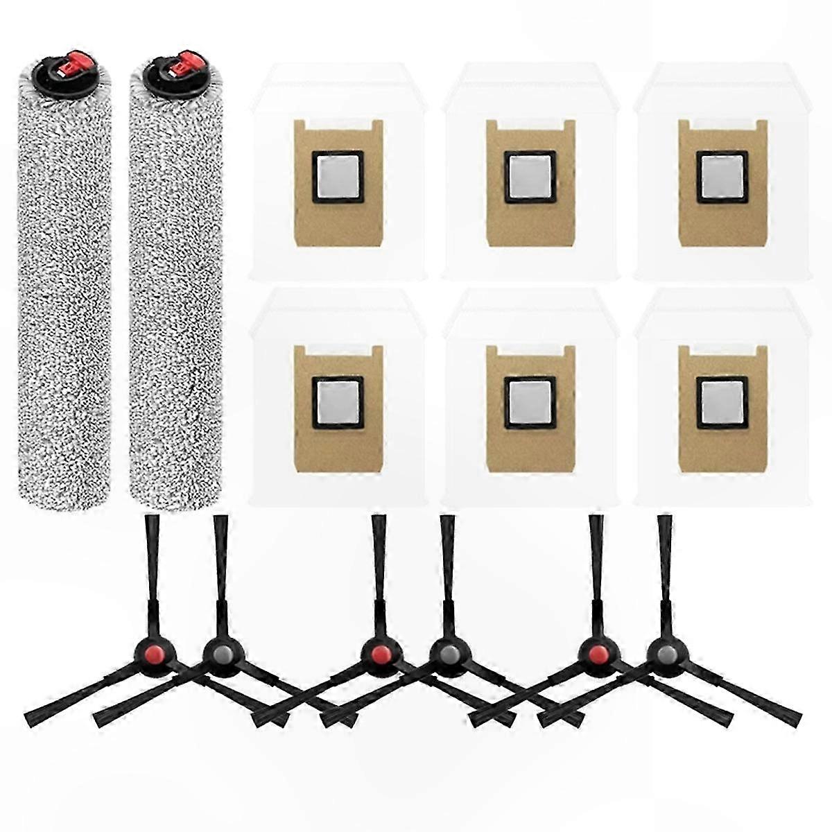 Wischmoppkopf Und Seitenbürste Für Omni E25 E28, Komplettes Reinigungsset, Ersatzteile, Wischmoppkopf Mit Walze, Passend Für Die Modelle E25 Und E28