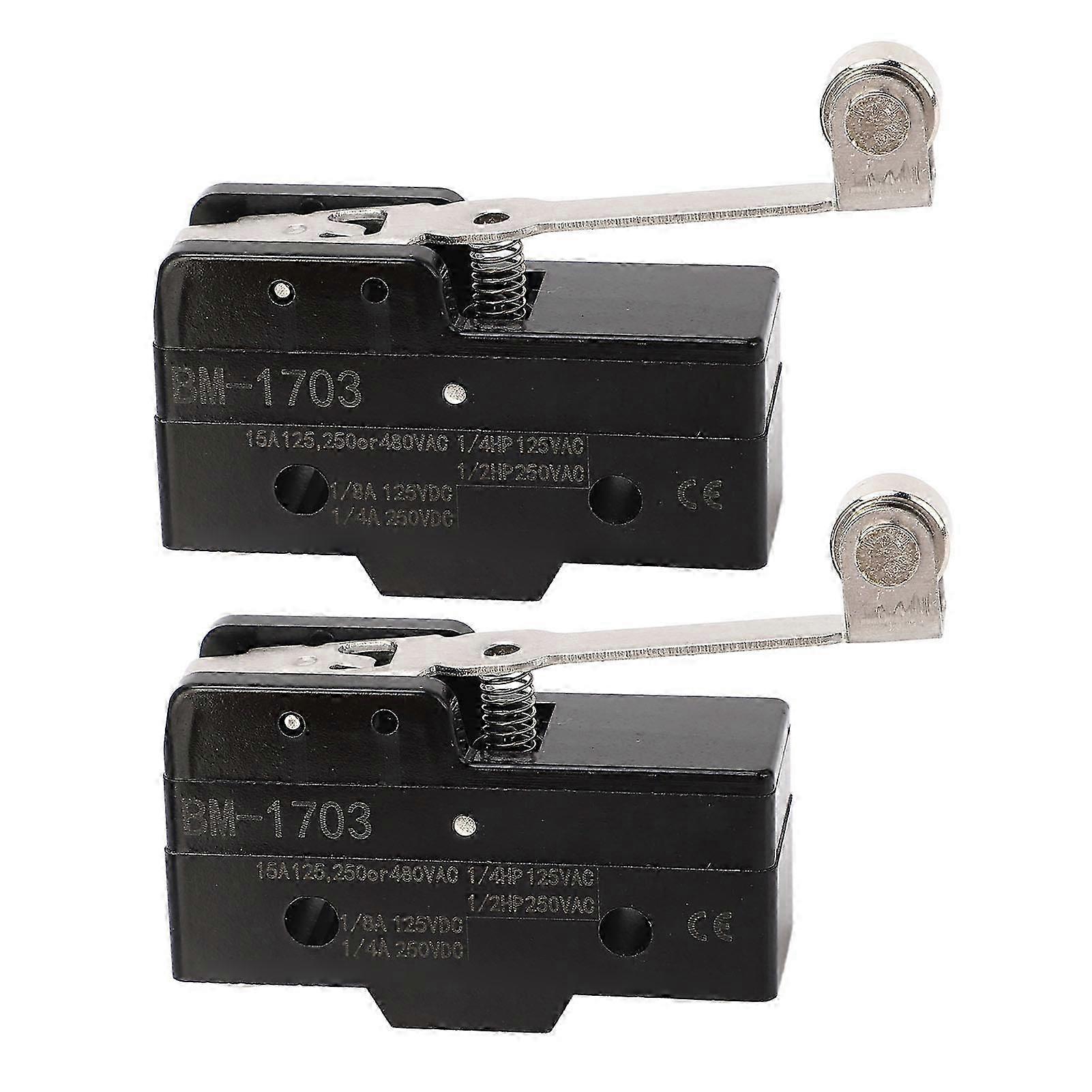Rollenhebel-endschalter, 2 Stück, Silberkontakt, Kupferleiter, No+nc, 250vac, Industrielle Anwendung.