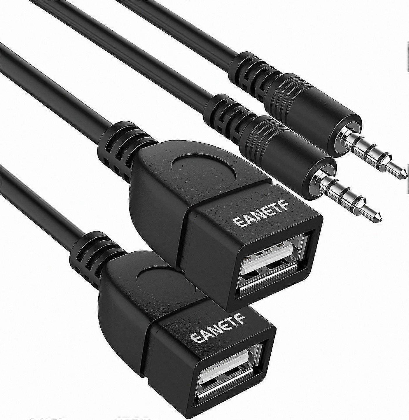 Usb-auf-3,5-mm-klinkenadapter Für Audiowiedergabe Mit Usb-stick-speicher, Mp3-player-anschluss, Hi-fi-soundausgabe, Kompatibel Mit Smartphones, Pcs, Autos, Fahrerlos, Plug-and-play.