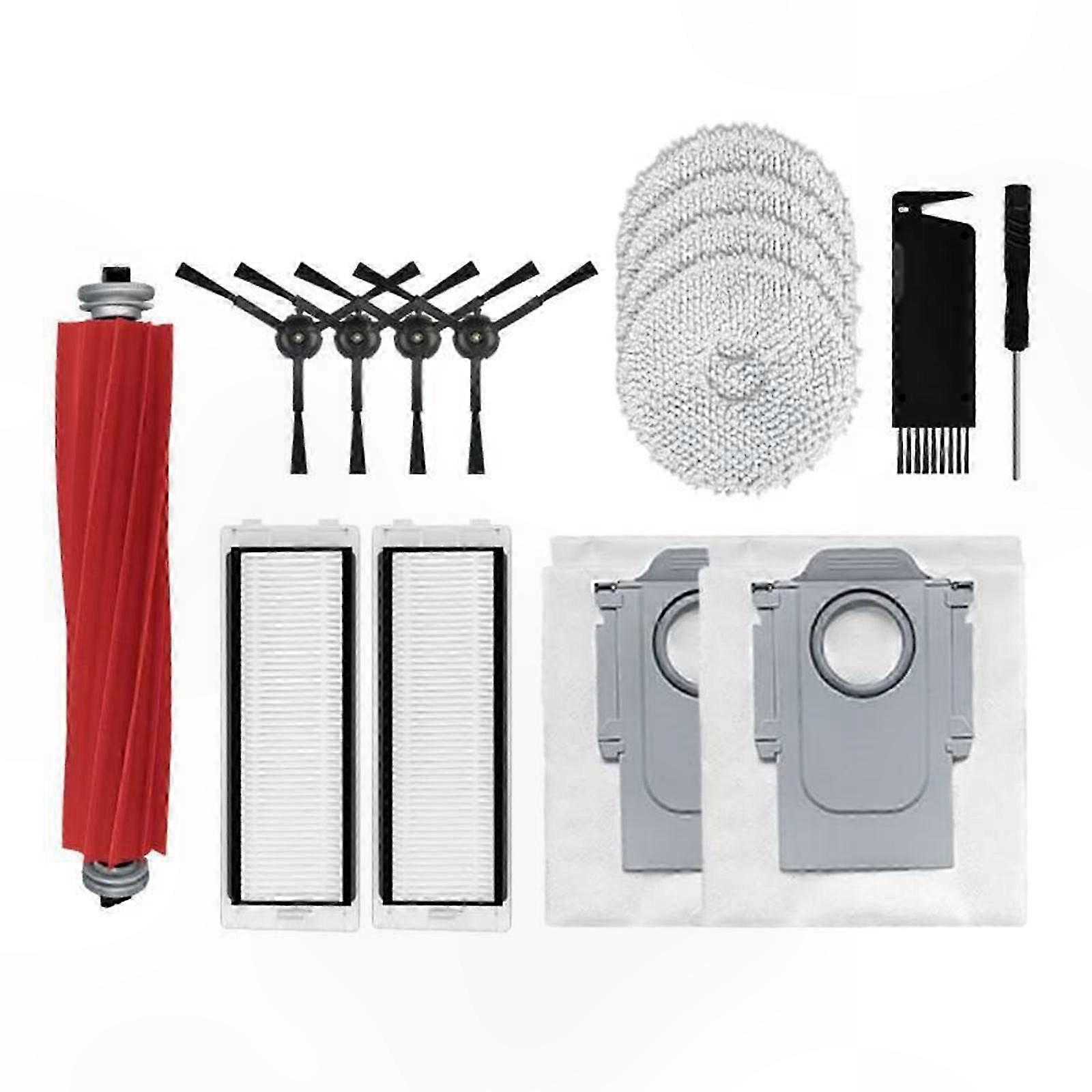 Hauptbürste Für Saugroboter, Ersatzteil Mit Ersatzfilter, Wischmopp, Seitenbürsten Und Staubbeutel, Komplettes Wartungsset Für Die Hausreinigung.