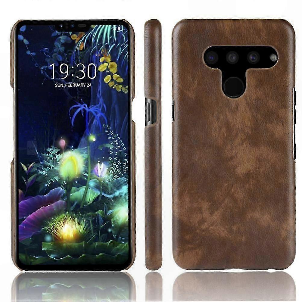 Schutzhülle Mit Retro-litschi-muster Für Lg V50 Thinq 5g, Stilvolle, Kratzfeste Hülle, Langlebig Und Robust, Passendes Retro-design