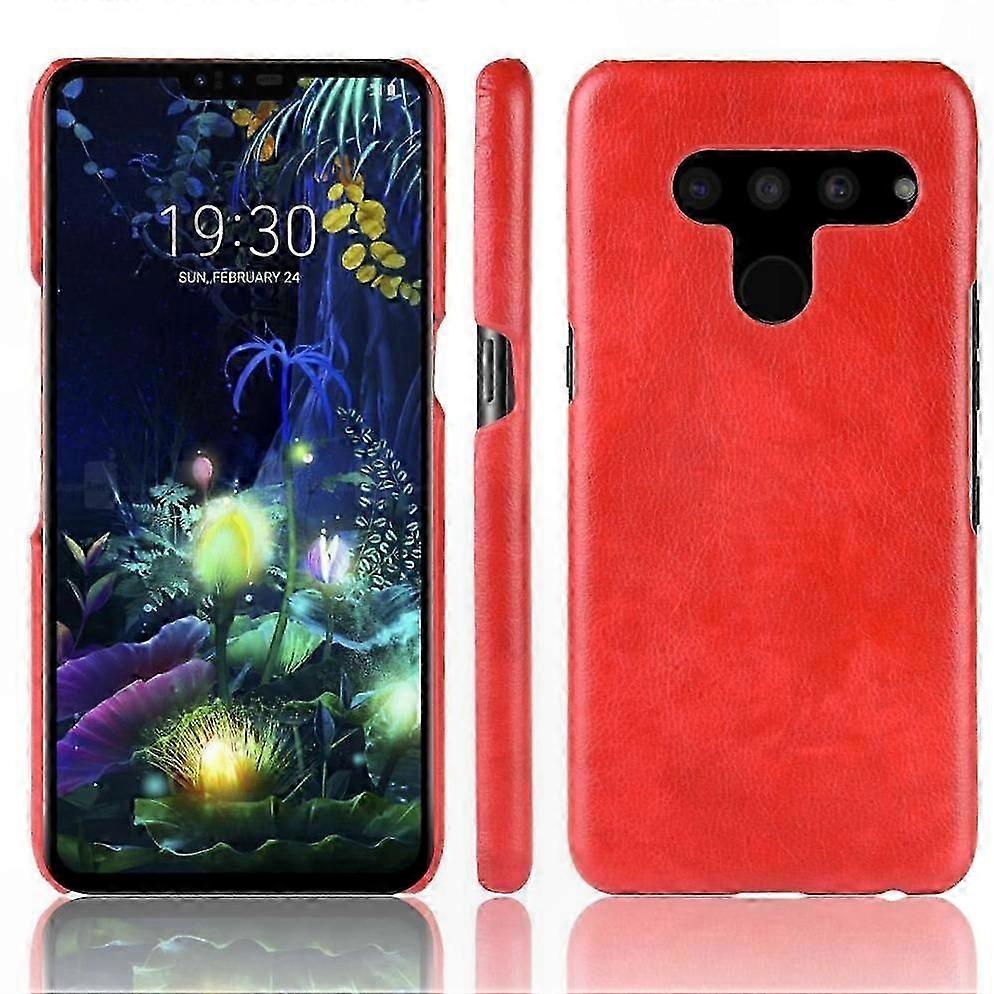 Schutzhülle Mit Retro-litschi-muster Für Lg V50 Thinq 5g, Stilvolle, Kratzfeste Hülle, Langlebig Und Kompatibel, Robuste Schutzlösung
