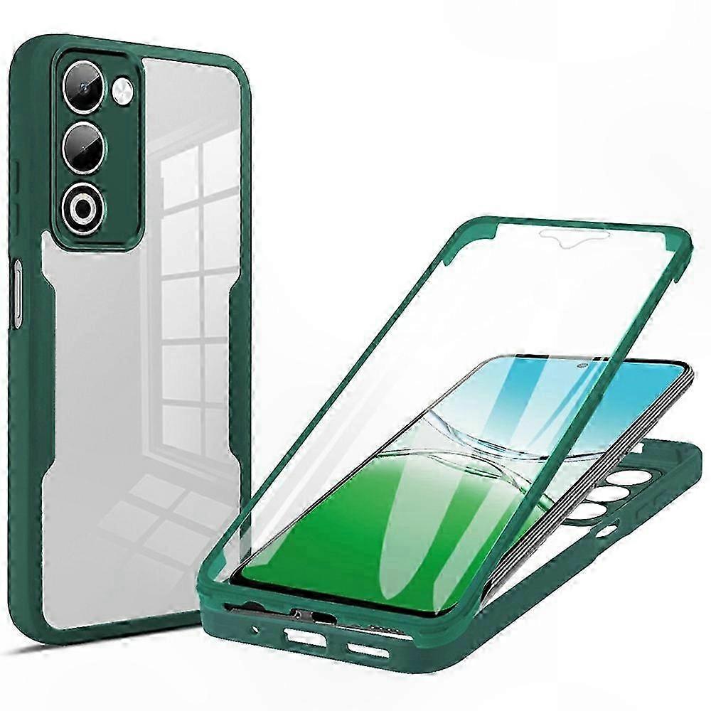 Transparente Hybrid-hülle + Displayschutzfolie Für Oppo A5 5g, Schlanke, Stoßfeste Tpu-acryl-hülle