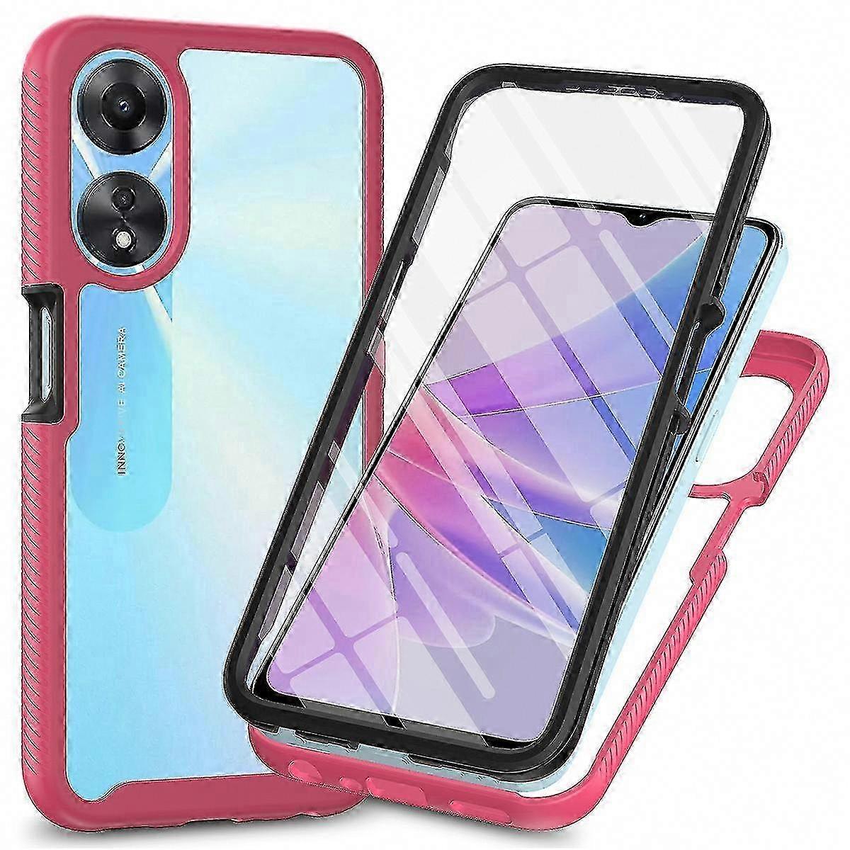 Oppo A78 5g Stoßfeste Hart- Und Weichhülle, Dreifacher Schutz Aus Pc Und Tpu, Inklusive Pet-glas, Fallfeste Handyhülle