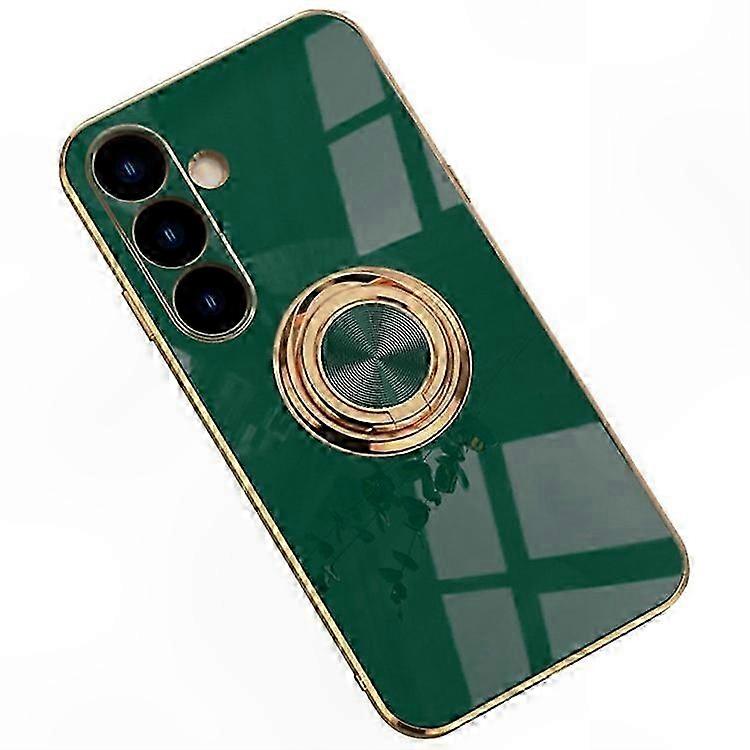 Tpu-hülle Für Galaxy S24 Fe Mit Präzisen Aussparungen, 6d-galvanisierter Oberfläche Und Drehbarem Ring, Stoßfester Schutz, Robuste Und Leichte Hülle Für Samsung S24 Fe