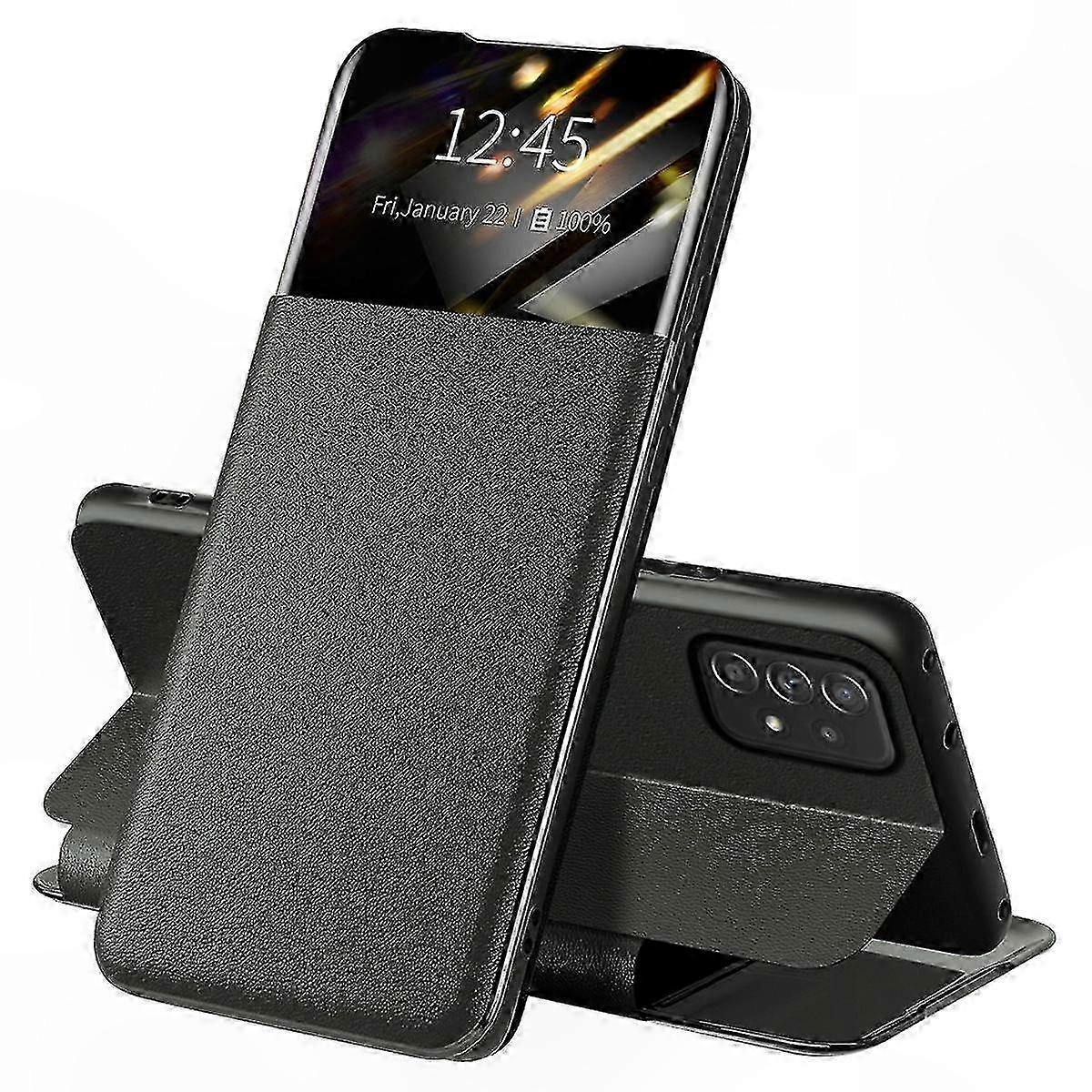Lederhülle Für Galaxy A52 4g/5g/a52s 5g Mit Kartenhalter Und Integriertem Ständer, Schützende Hartschale, Elegante Verarbeitung, Praktisch Für Den Täglichen Gebrauch.