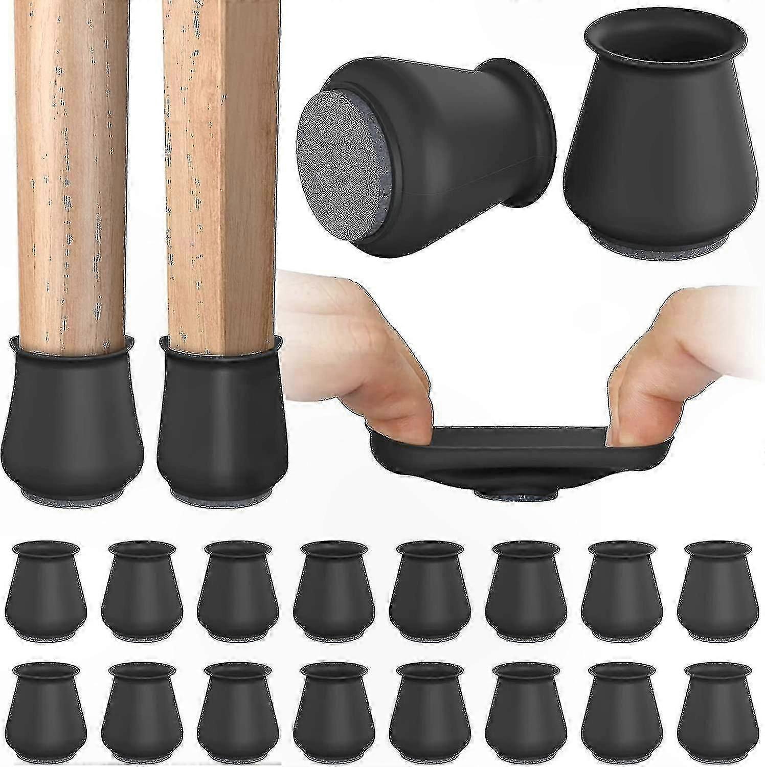 Set Mit 16 Silikon-stuhlgleitern Mit Filzunterseite, Rutschfeste Bodenschoner Für Möbel