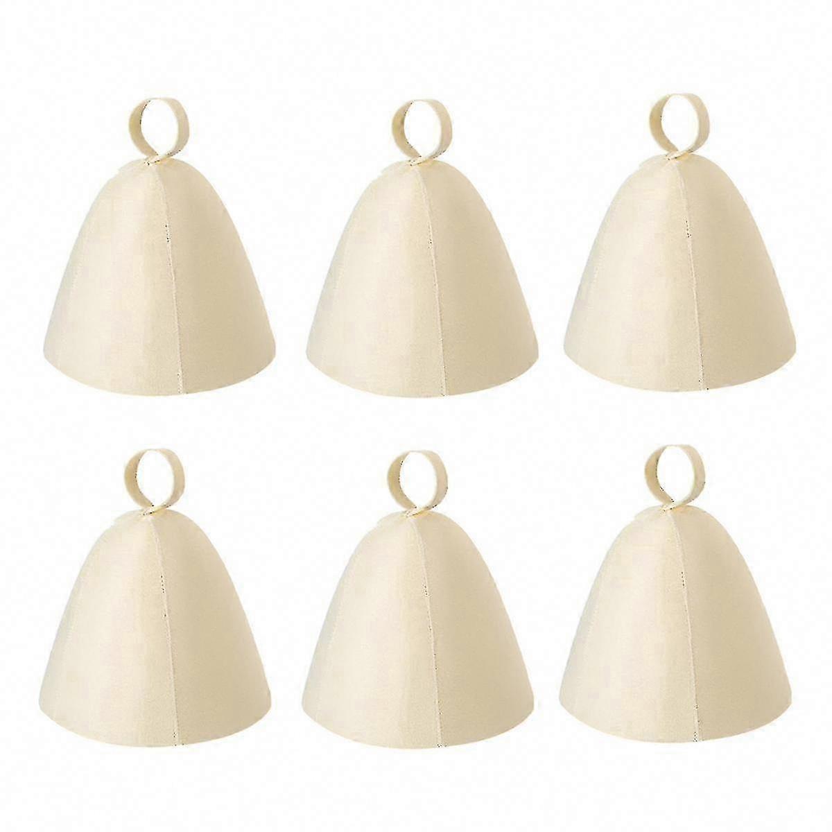 6-teiliges Saunahut-set Aus Filz, Russische Wollbadehaube, Ukrainische Banja, Saugfähiger Kopfschutz Für Damen