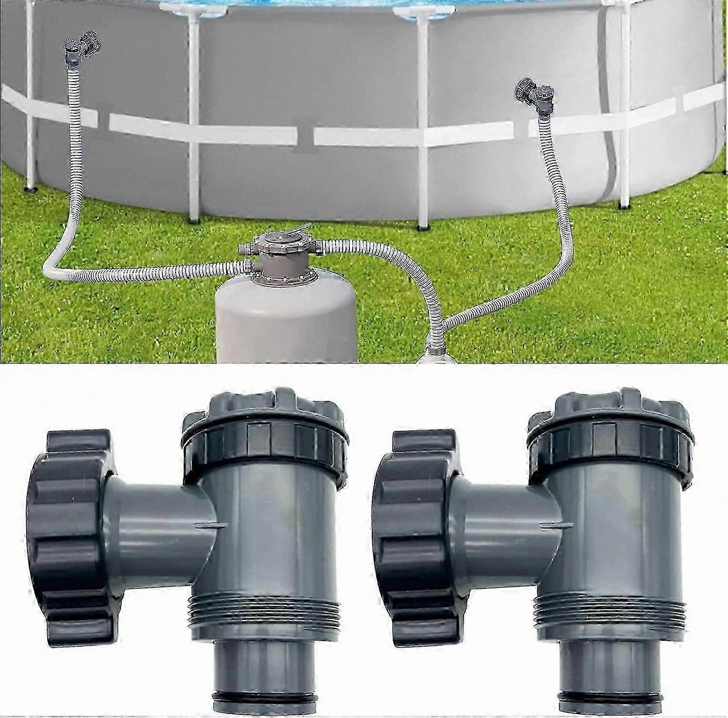 Ersatzventil Für 38-mm-schläuche, Kompatibel Mit Filterpumpen Für Aufstellpools, Ein-/auslassanschluss Für Intex- Und Bestway-pools
