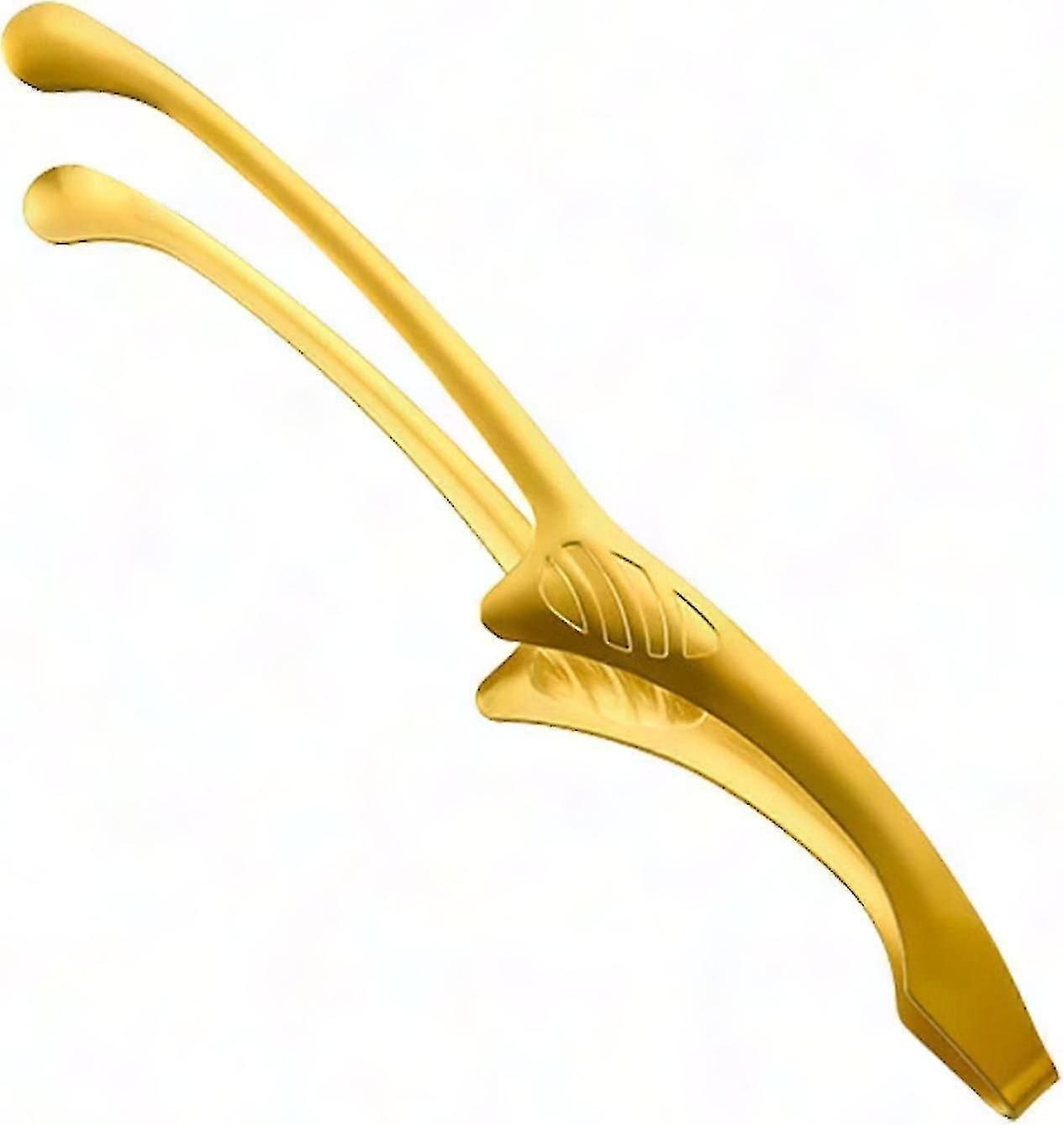 Rutschfeste Metall-grillzange Für Grill, Buffets, Salate, Kochen, Käse, Brot, Steaks Und Gebäck - Gold (1 Stück)
