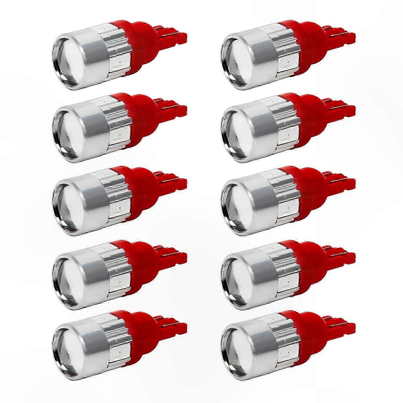 10 Stück T10 5630 6smd Led-lampen, 12 V Dc, Ohne Polaritätsbeschränkung, Für Auto-armaturenbrett-leseleuchten