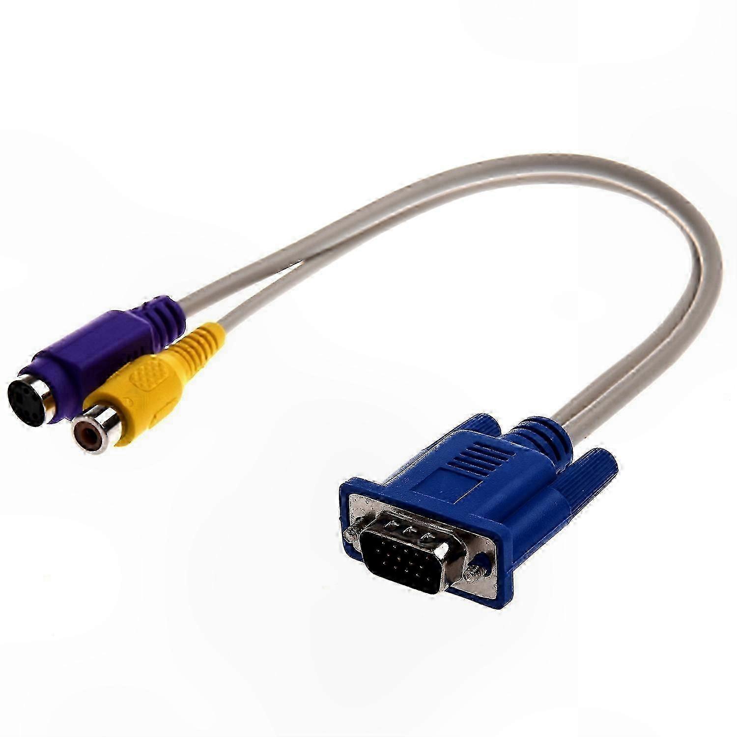 Vga-zu-s-video- Und Rca-konverter, Videoausgangsadapter Für Pc Und Fernseher