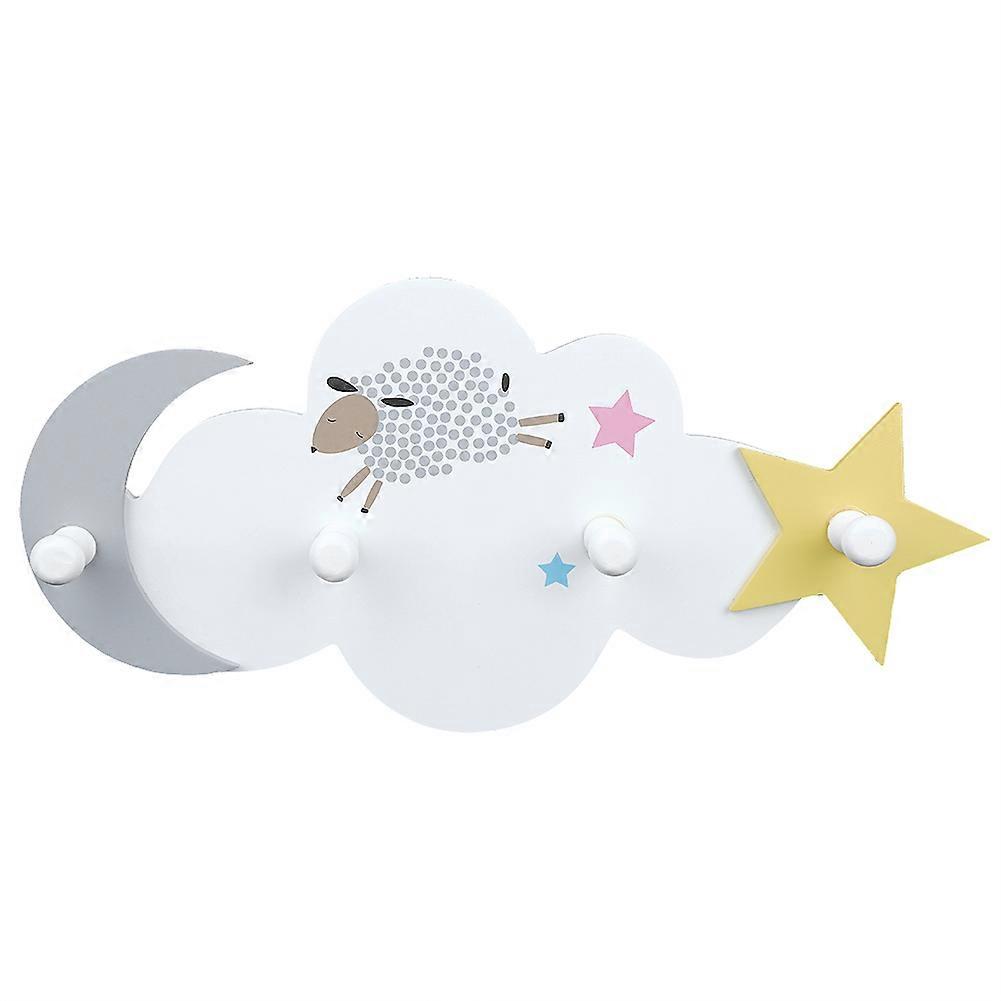 Wandpaneel Aus Holz Mit Cartoon-motiven, Kleiderhaken, Ideal Für Schlafzimmer, Badezimmer, Wohndekoration, Multifunktionales Set.