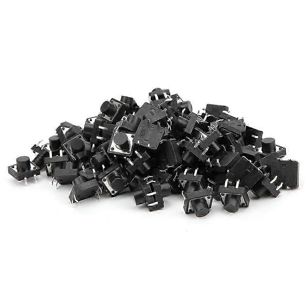 Momentaner Tastschalter, 100 Stück, Dip-drucktaster 12x12x8 Mm, Technischer Kunststoff, Elektronische Steuerung, Industrieausführung