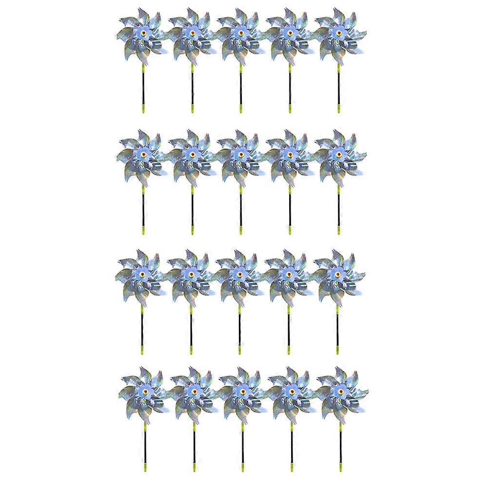 Set Mit 20 Reflektierenden Windmühlen Inklusive Erdspießen, Extra Helle Windmühlen Zur Gartendekoration, Vogelabwehr