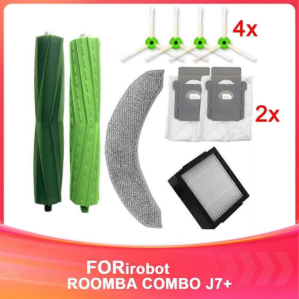 Zubehör Für Den Roomba Combo J7+ Saugroboter: Hauptbürste, Seitenbürste, Filter, Tuch, Staubbeutel.