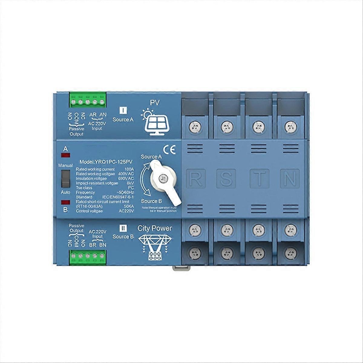Automatischer Dual-power-umschalter (ats) Für Generator- Oder Photovoltaikenergie Auf Netzstrom, Solarwechselrichter, B