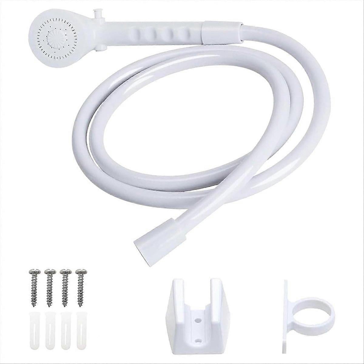 Nichtmetallisches Handbrauseset Für Wohnmobile: Ersatzduschkopf Mit Schlauch, Führungsring Und Halterung.