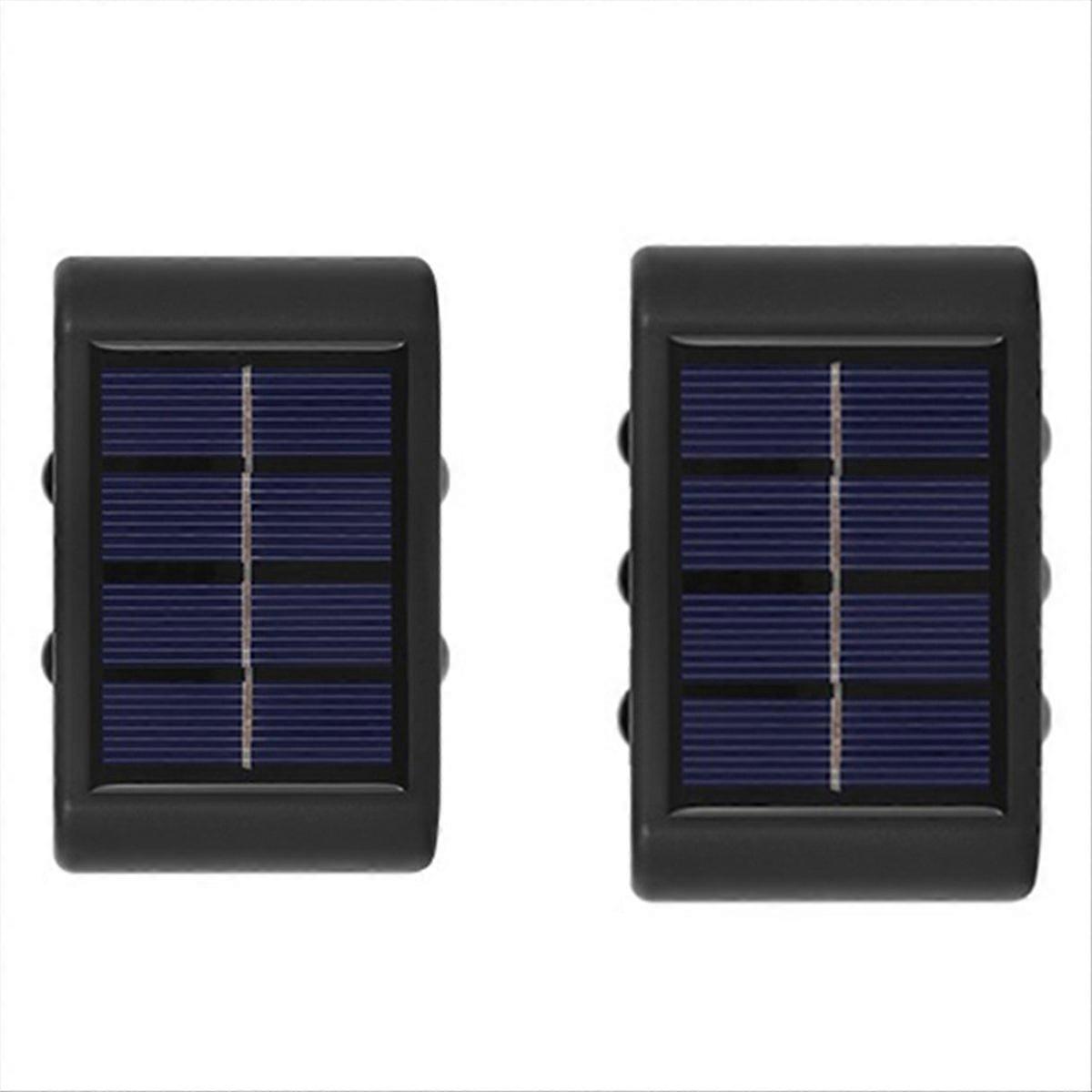 Wasserdichte Led-solarwandleuchte Für Den Außenbereich, Geeignet Für Zäune, Gärten Und Als Dekorative Solarbeleuchtung, Warmes Licht