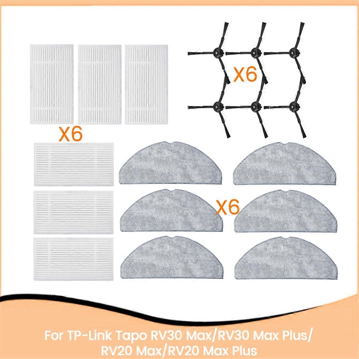 18-teiliges Set Für Staubsauger Der Modelle Rv30 Max/rv30 /rv20 Max/rv20: Hepa-filter, Seitenbürste Und Reinigungstuch.