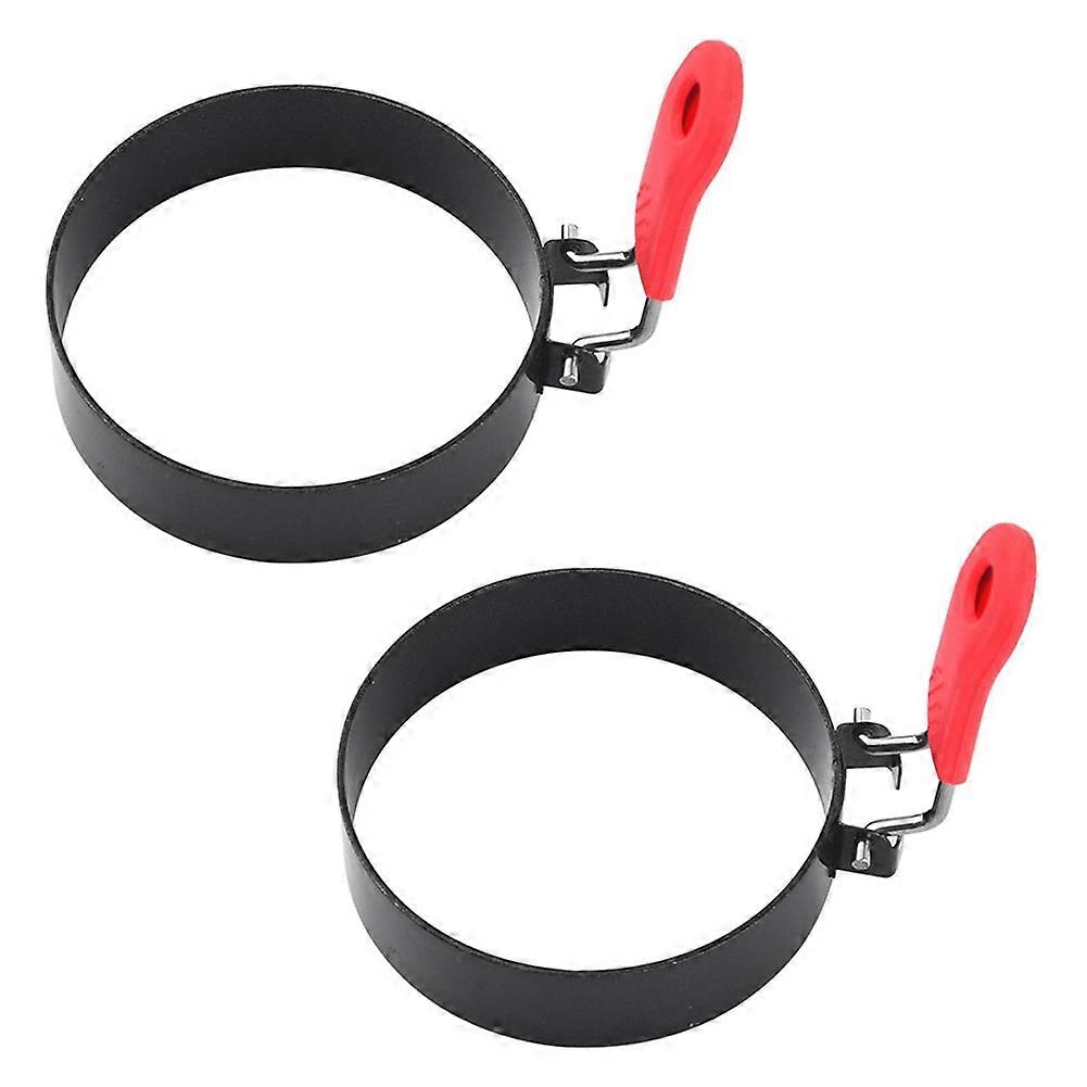 Set Aus 2 Eierringen Mit 8,9 Cm Durchmesser Und Silikongriff, Runde Form Für Muffins Und Pfannkuchen, Ideal Für Indoor-camping.