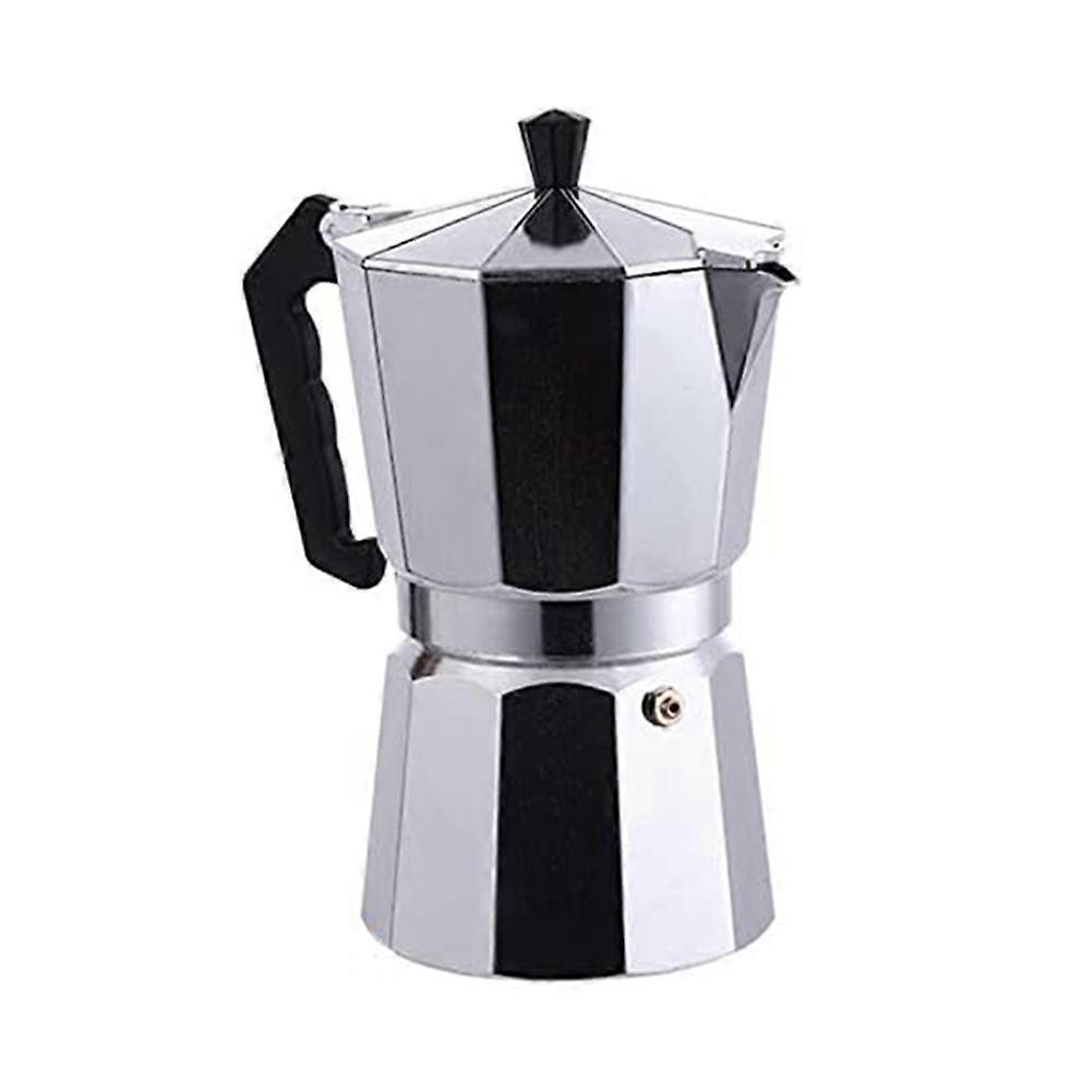 Italienische Kaffeemaschine (moka-typ) Für Einen Schmackhaften Espresso Auf Einem Elektrischen Cerankochfeld.