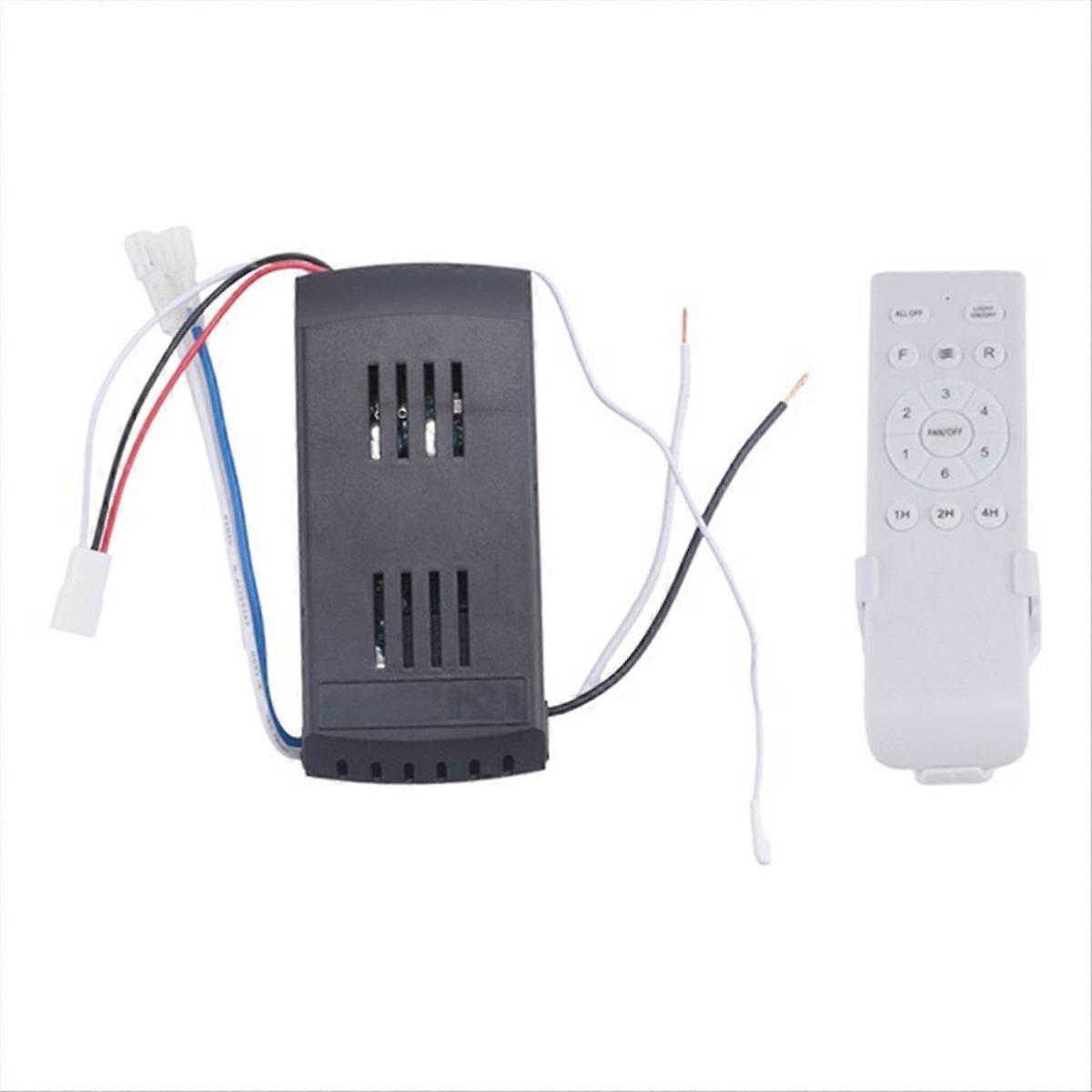 Universelles Fernbedienungsset Für 30-w-deckenventilator, 6 Geschwindigkeitsstufen, Timer, Mit Integrierter Beleuchtung.