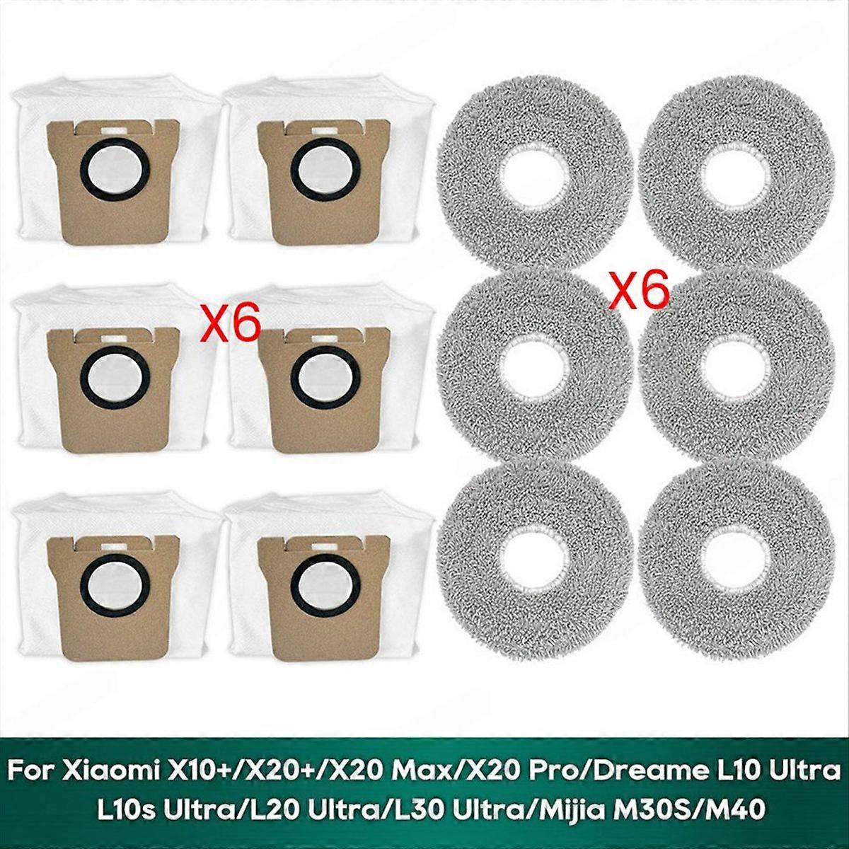 Staubbeutel Für Wischmopps, Kompatibel Mit X20 Plus / X20 Max / X10+ Für L10 Ultra / L20 Ultra / L30 Ultra M30s / M40 (12er-packung)