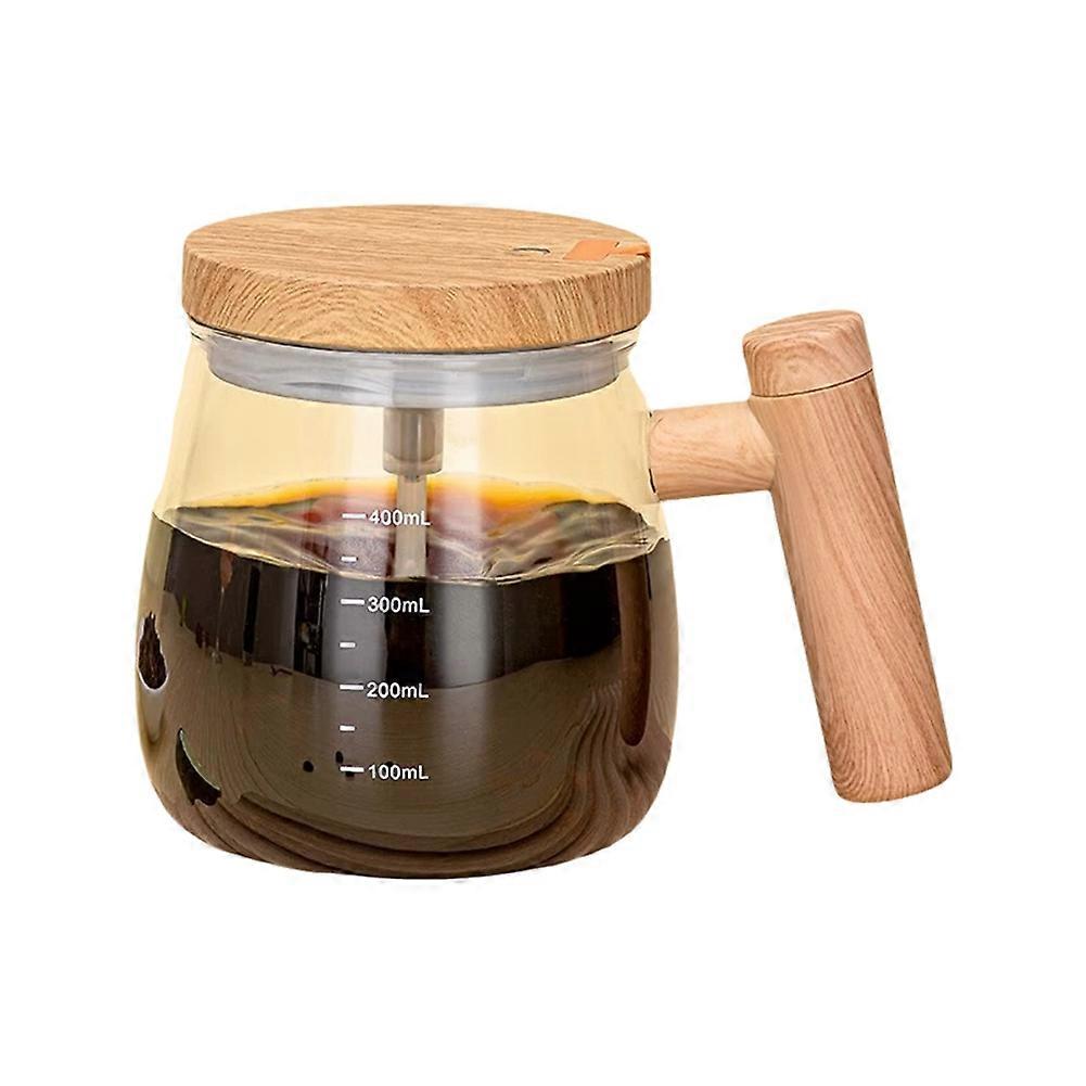 Selbstmischender Glasbecher, 400 Ml Reisebecher Mit Selbstmischfunktion, Usb-aufladbar, Zum Mischen Von Kaffee, Milch Und Tee.