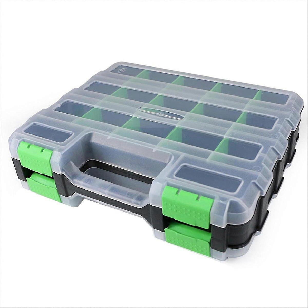 Multifunktionale Aufbewahrungsbox Mit 34 Fächern Für Werkzeuge, Muttern, Kleinteile Und Schrauben.