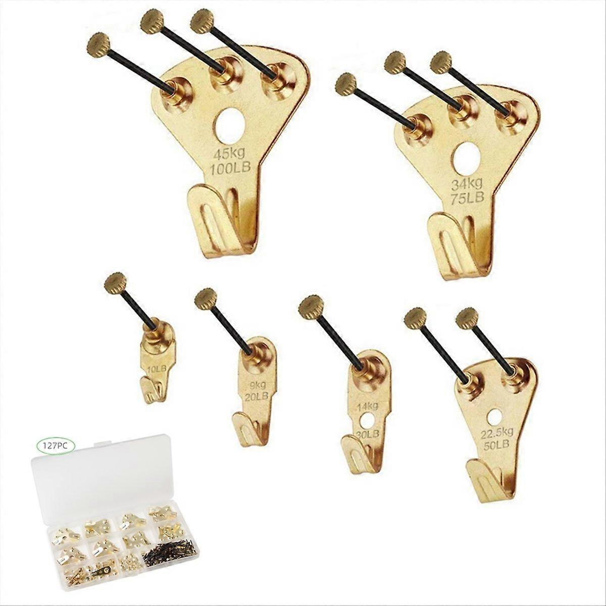 Hochleistungs-befestigungsset Mit 127 Teilen Und Nägeln Für Bilder Aus Holz/gipskarton – Professionelle Haken Für Leinwände Und Whiteboards Im Büro