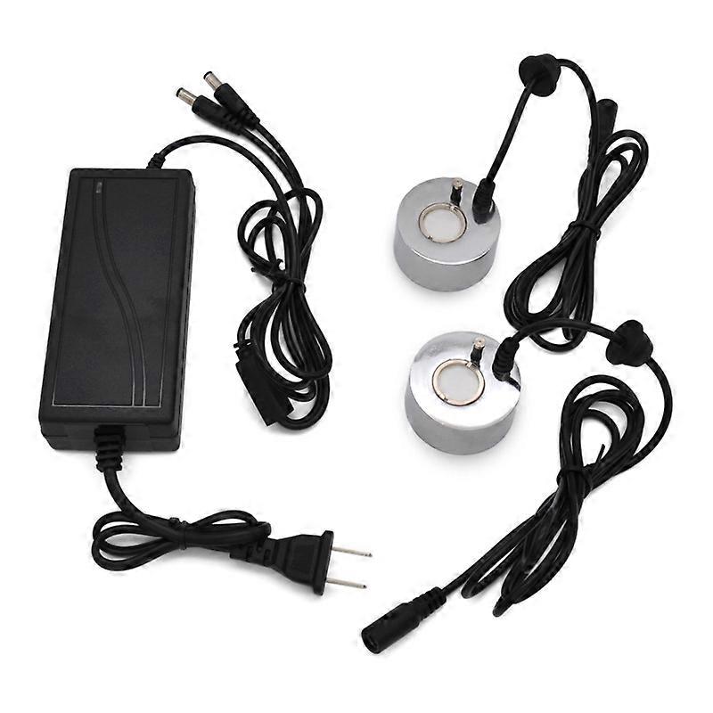 Ultraschall-luftbefeuchter Mit 2 Sprühköpfen, Geeignet Für Springbrunnen, Teiche Und Andere Wasserbereiche. Us-stecker.