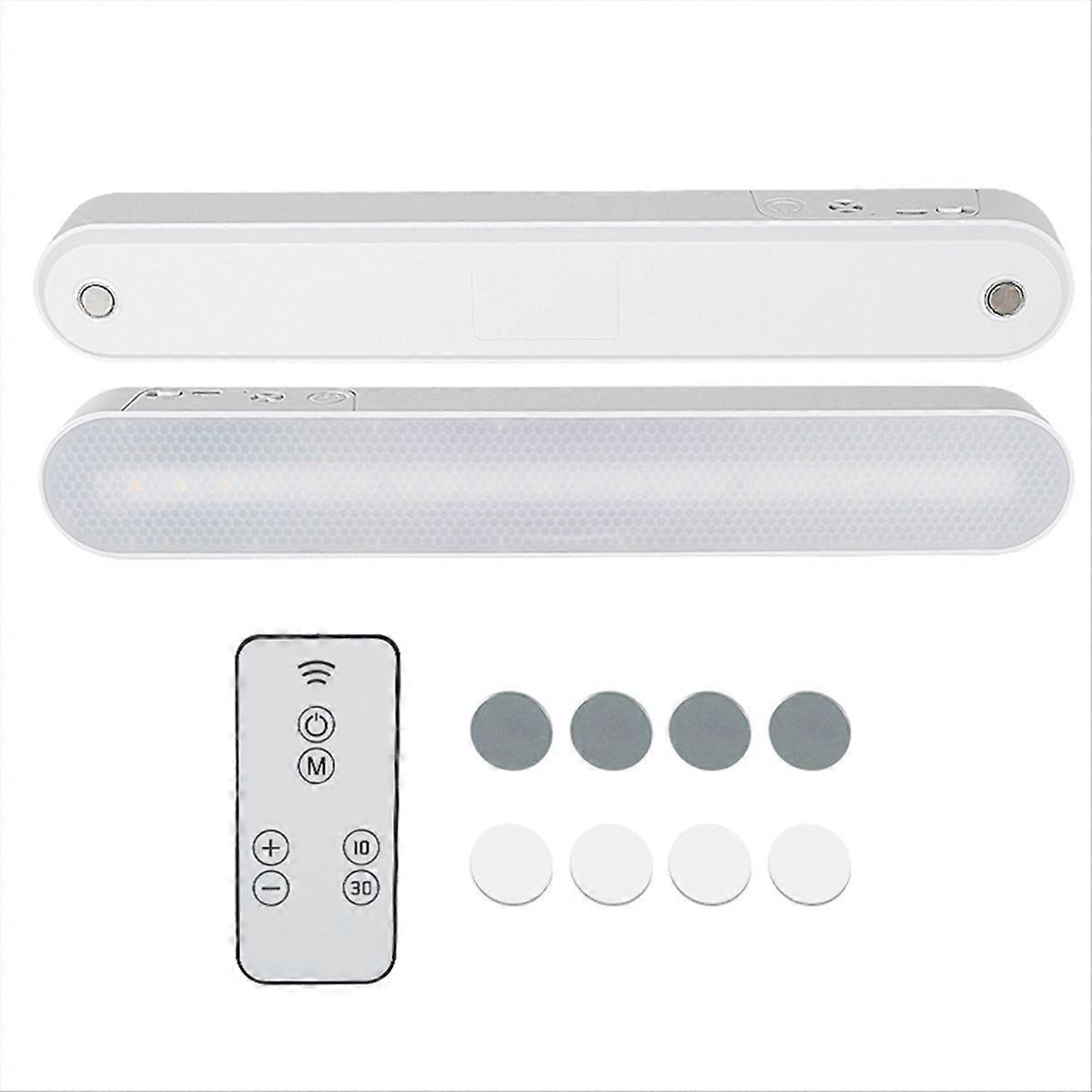 Set Aus 2 Wiederaufladbaren Und Berührungsempfindlichen Kabellosen Led-leseleuchten Mit Fernbedienung, Für Möbel Und Schränke.