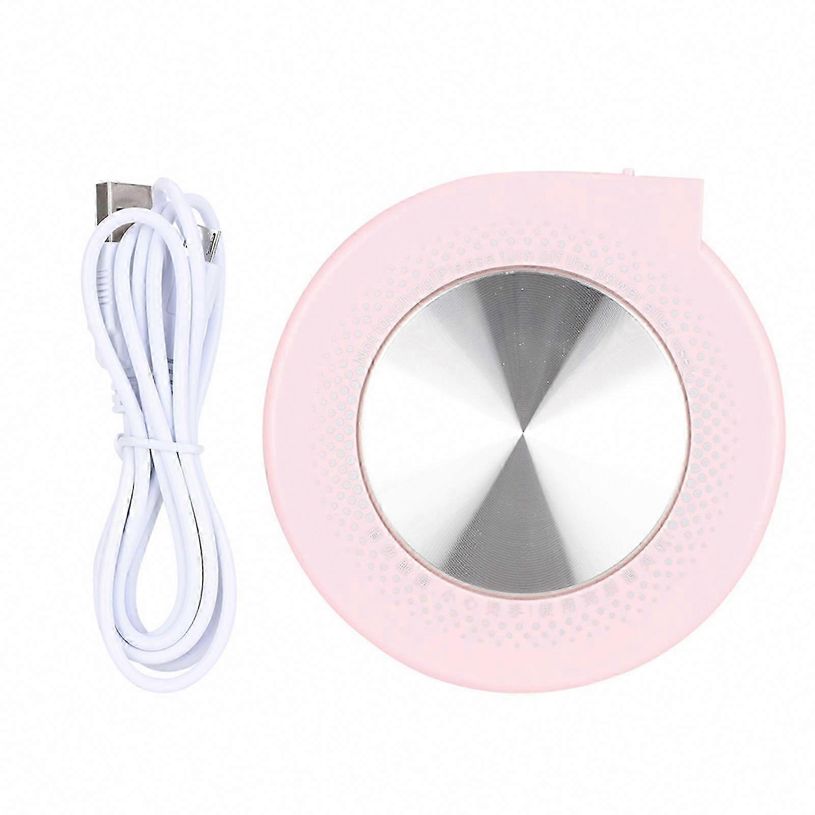 55-in-1 Usb-heizmatte Für Tassen, Isolierte Untersetzer, Pinkfarbener Tischwärmer, Tragbares Wärmekissen, 55 Größen